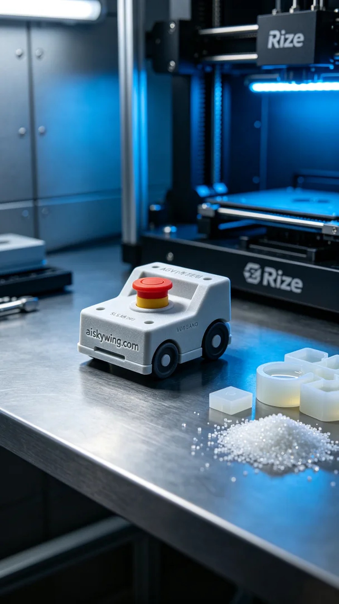 0581-AGV Cart Emergency Stop Button Bracket - Aiskywing Industrial 3D Printing Showcase
