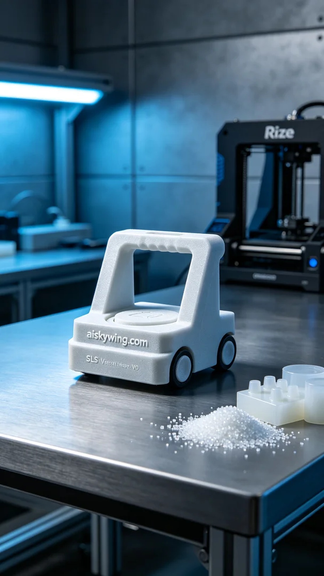 0581-AGV Cart Emergency Stop Button Bracket - Aiskywing Industrial 3D Printing Showcase 内容图2 Zhongshan Skywing 3D Technology Co.,LTD | 中山市天翼三维科技有限公司 0581-AGV Cart Emergency Stop Button Bracket - Aiskywing Industrial 3D Printing Showcase SLS-无人机机器人 (SLS-UAV) 图2张