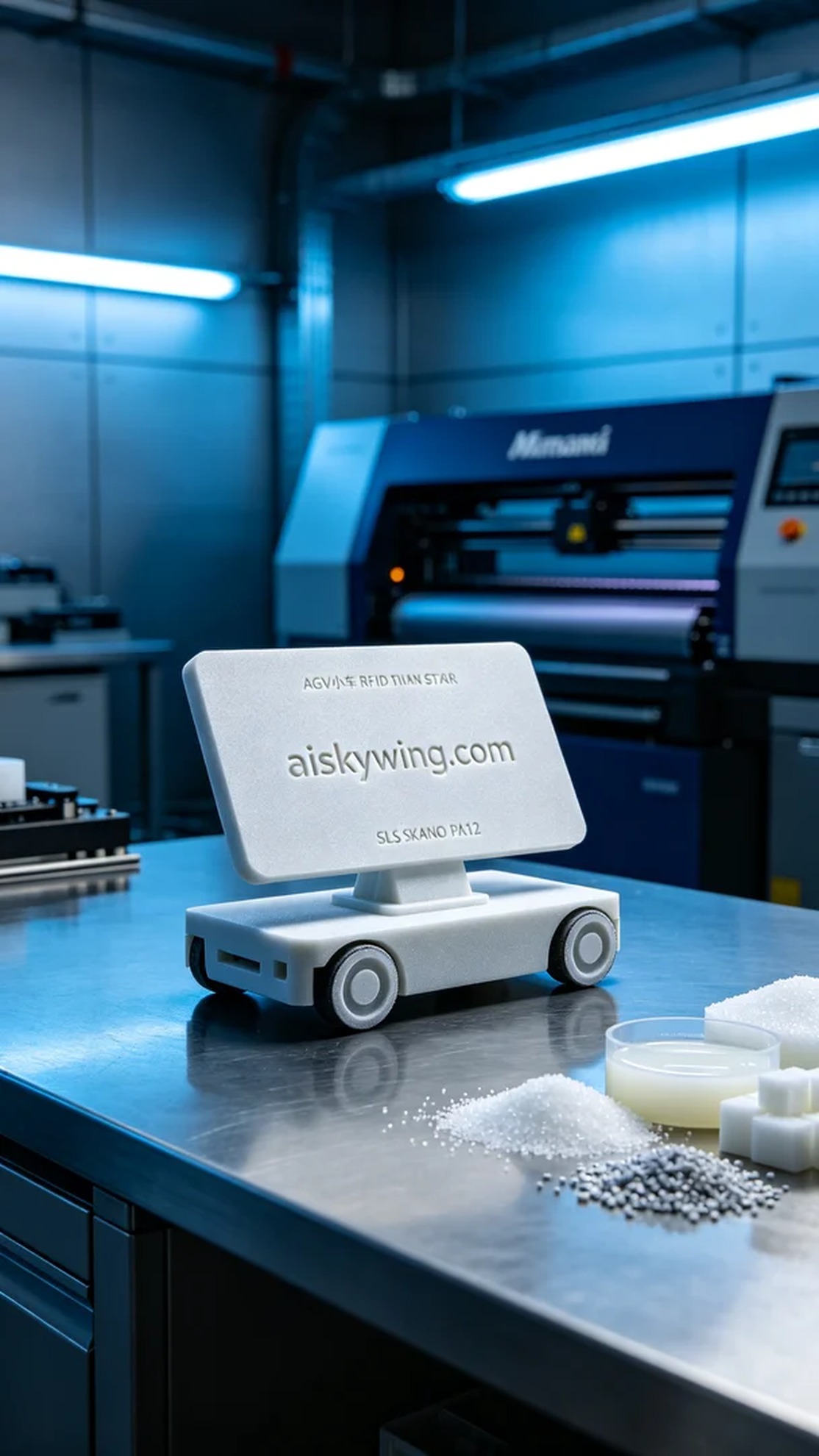 0578-AGV Cart RFID Antenna Bracket - Aiskywing Industrial 3D Printing Showcase 内容图3 Zhongshan Skywing 3D Technology Co.,LTD | 中山市天翼三维科技有限公司 0578-AGV Cart RFID Antenna Bracket - Aiskywing Industrial 3D Printing Showcase SLS-无人机机器人 (SLS-UAV) 图3张