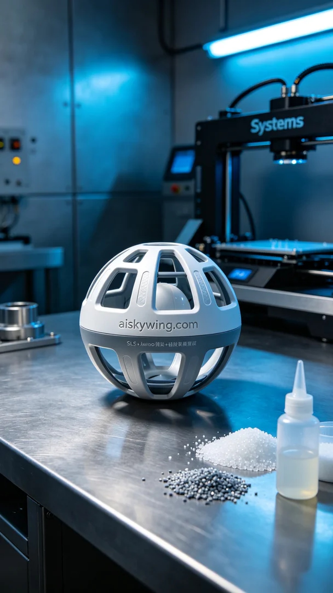 1087-Pet food dispensing ball shell - Aiskywing Industrial 3D Printing Showcase 内容图4 Zhongshan Skywing 3D Technology Co.,LTD | 中山市天翼三维科技有限公司 1087-Pet food dispensing ball shell - Aiskywing Industrial 3D Printing Showcase 混合工艺-综合 (HP-C) 图4张