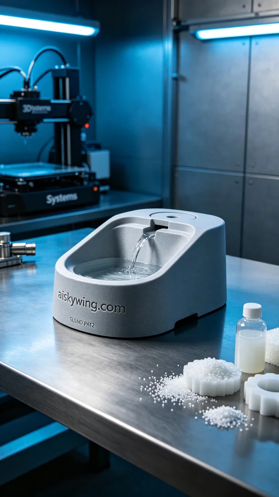 0979-Pet water fountain shell - Aiskywing Industrial 3D Printing Showcase 内容图1 Zhongshan Skywing 3D Technology Co.,LTD | 中山市天翼三维科技有限公司 0979-Pet water fountain shell - Aiskywing Industrial 3D Printing Showcase SLS-工业户外 (SLS-IO) 图1张