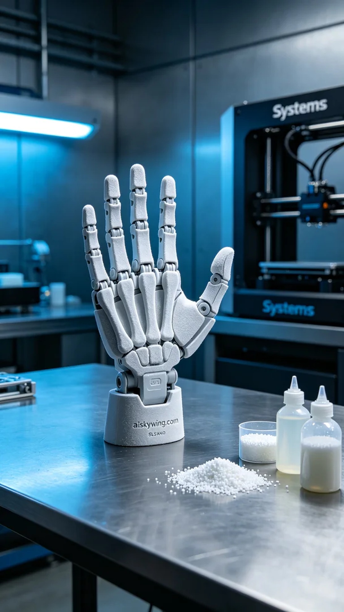 1014-Bionic robotic palm skeleton - Aiskywing Industrial 3D Printing Showcase 内容图4 Zhongshan Skywing 3D Technology Co.,LTD | 中山市天翼三维科技有限公司 1014-Bionic robotic palm skeleton - Aiskywing Industrial 3D Printing Showcase SLS-无人机机器人 (SLS-UAV) 图4张