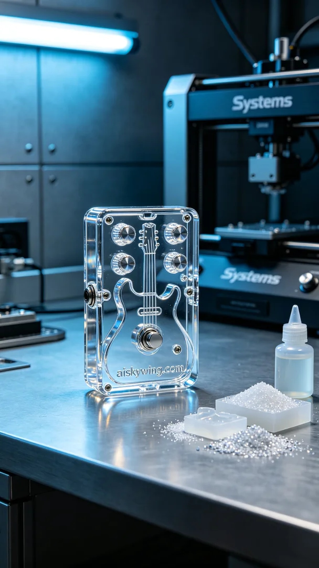 1032-Guitar effects pedal enclosure - Aiskywing Industrial 3D Printing Showcase 内容图3 Zhongshan Skywing 3D Technology Co.,LTD | 中山市天翼三维科技有限公司 1032-Guitar effects pedal enclosure - Aiskywing Industrial 3D Printing Showcase SLA-消费电子 (SLA-CE) 图3张