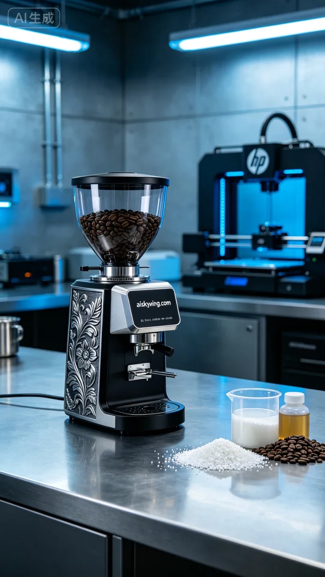 1078-Coffee machine bean hopper - Aiskywing Industrial 3D Printing Showcase