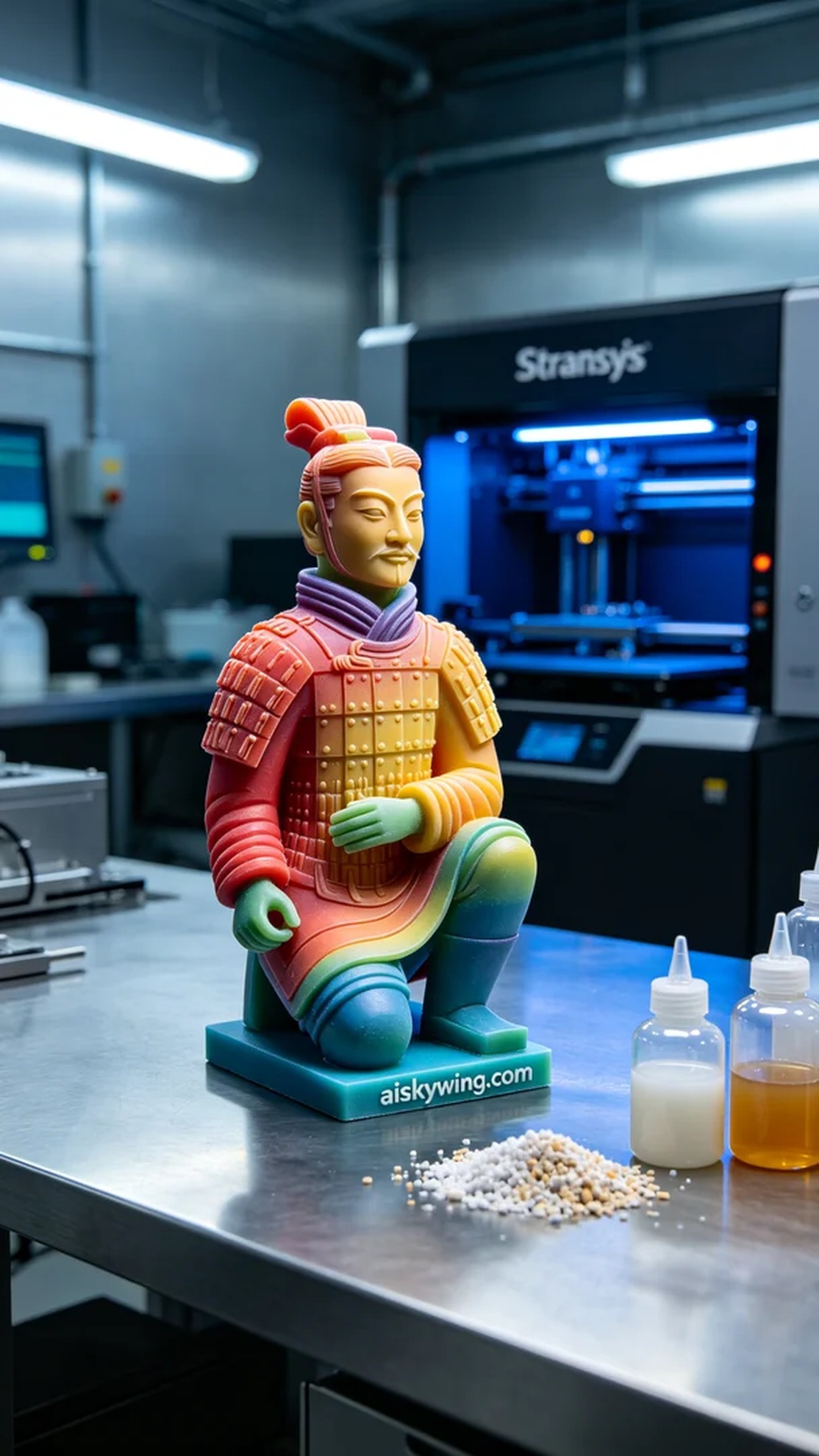 0440-Full-color 3D printed Terracotta Warrior model - Aiskywing Industrial 3D Printing Showcase