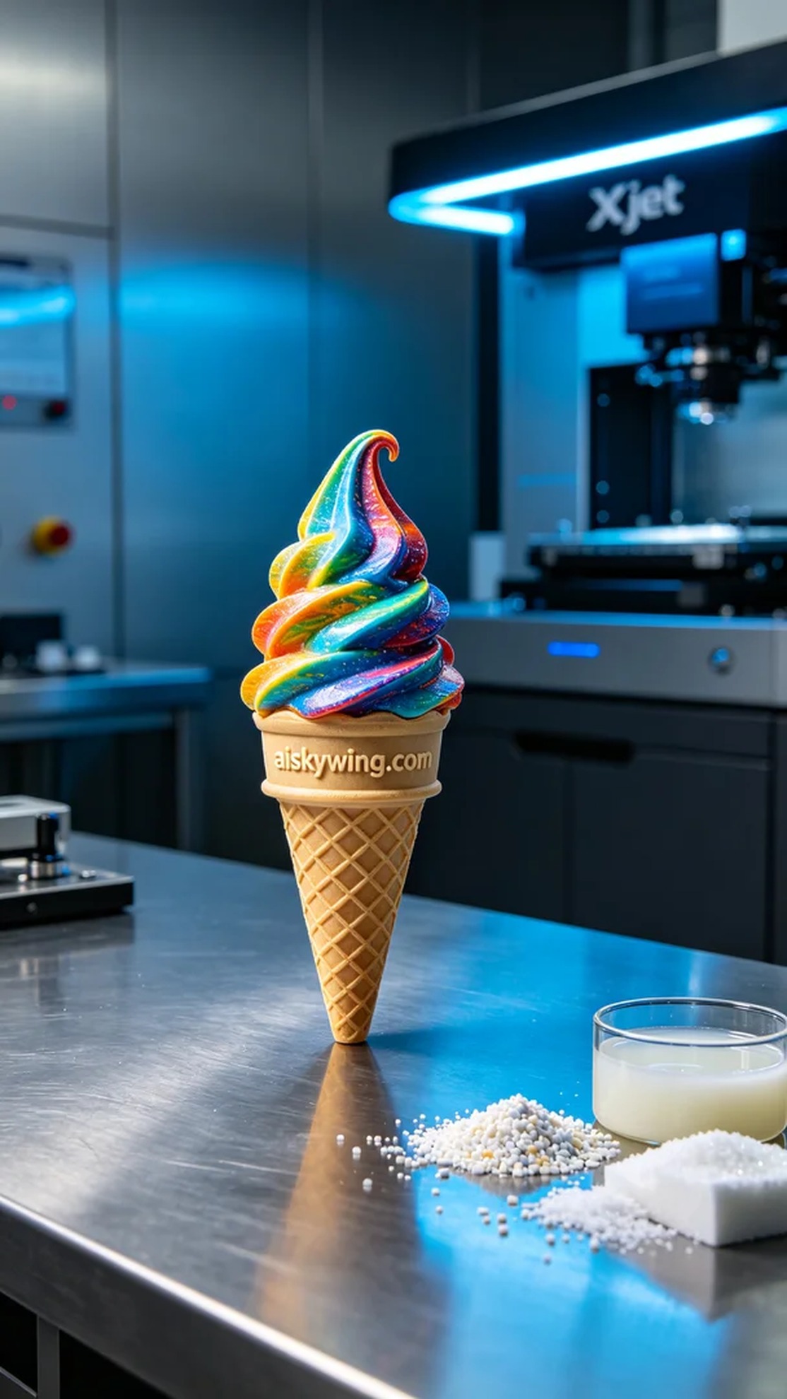 0442-Full-color 3D printed ice cream model - Aiskywing Industrial 3D Printing Showcase