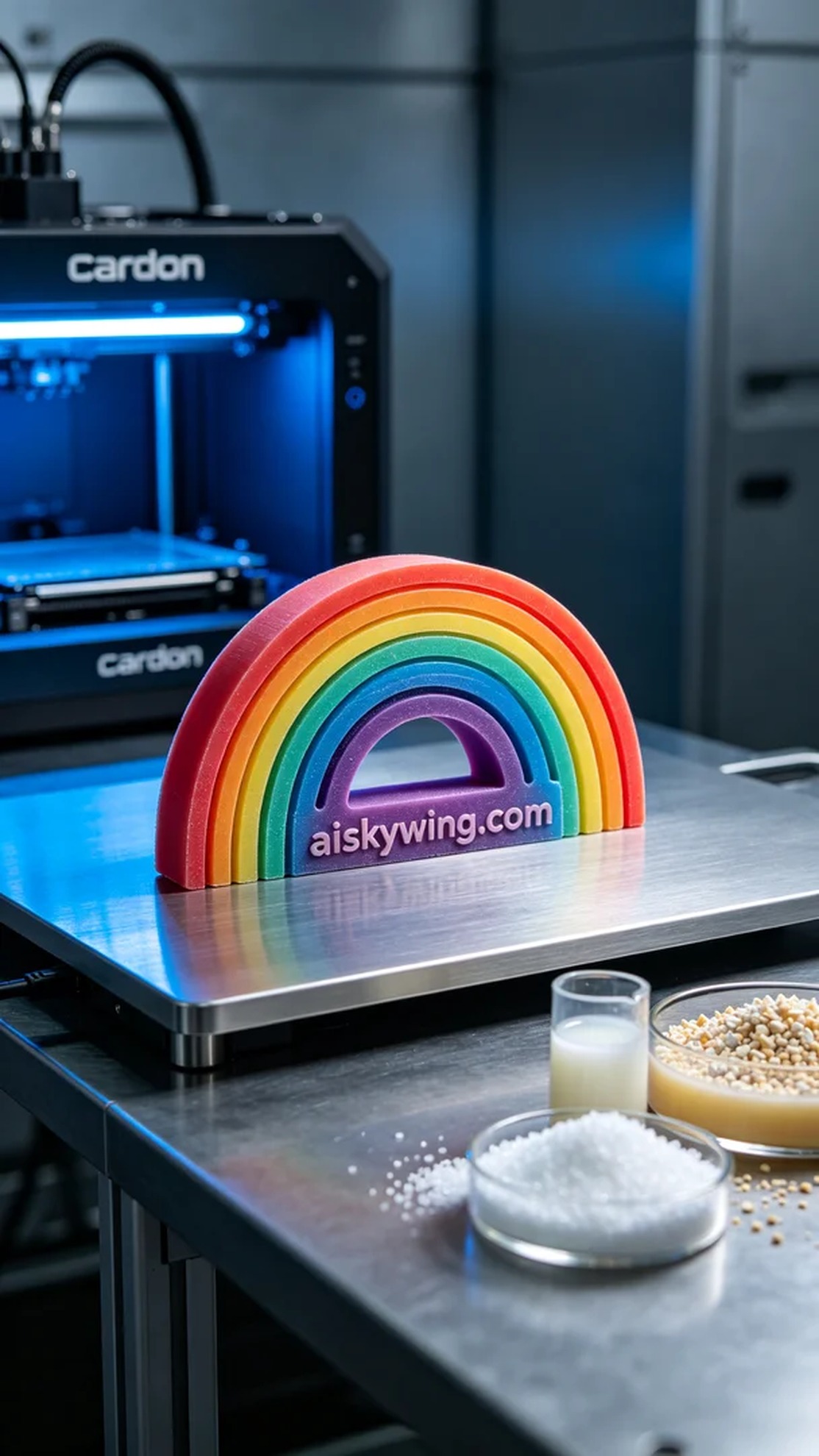 0467-Full-color 3D printed rainbow model - Aiskywing Industrial 3D Printing Showcase