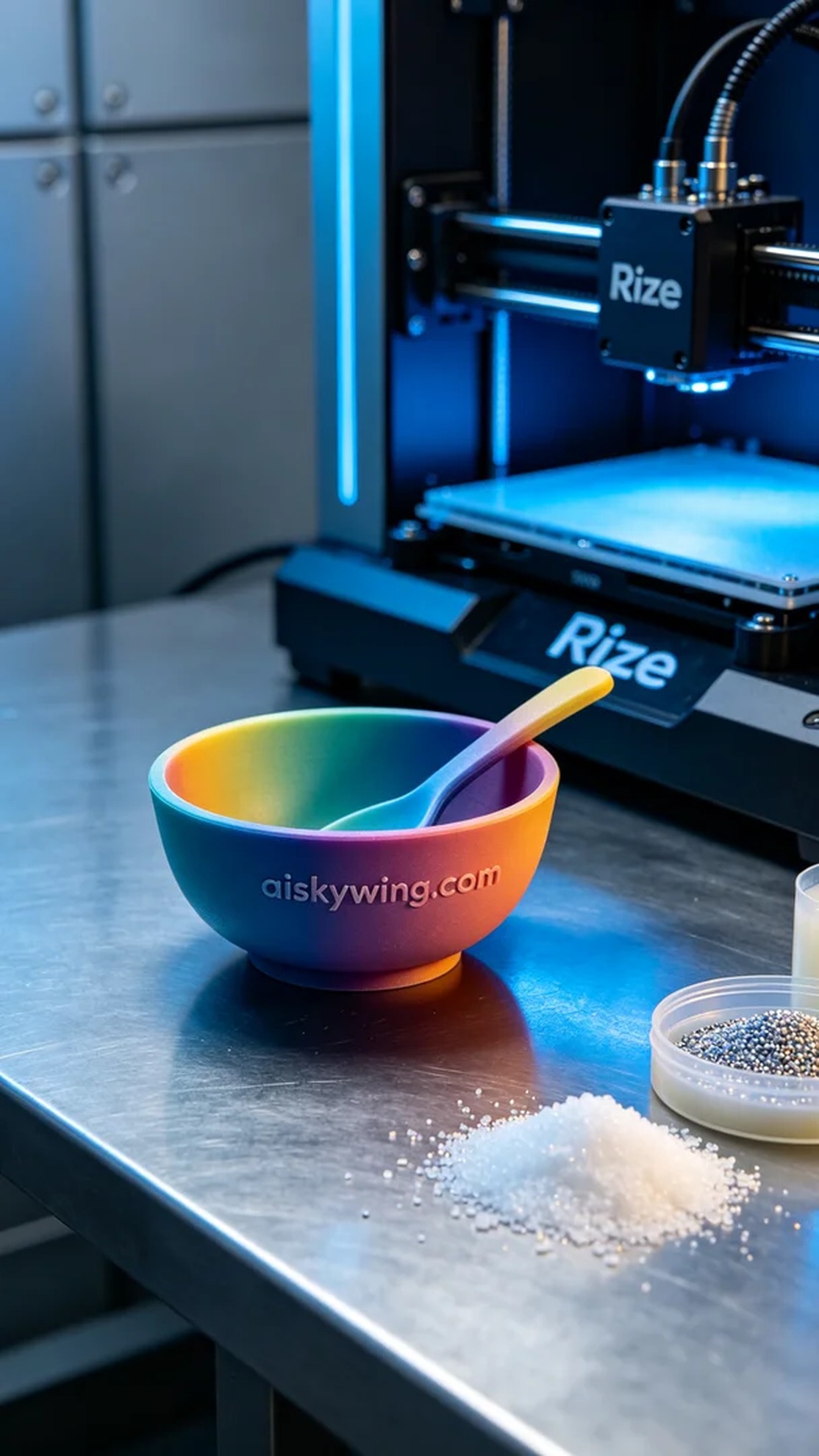 0504-Full-color 3D printed tableware model - Aiskywing Industrial 3D Printing Showcase