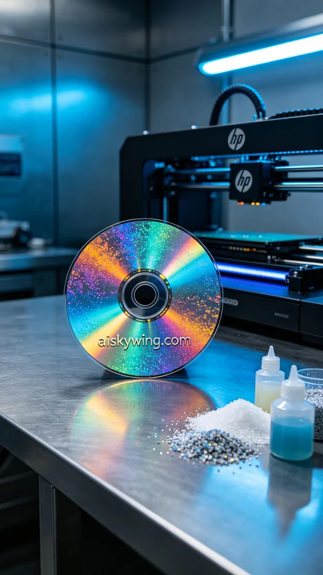 0437-Full-color 3D printed CD disc model - Aiskywing Industrial 3D Printing Showcase
