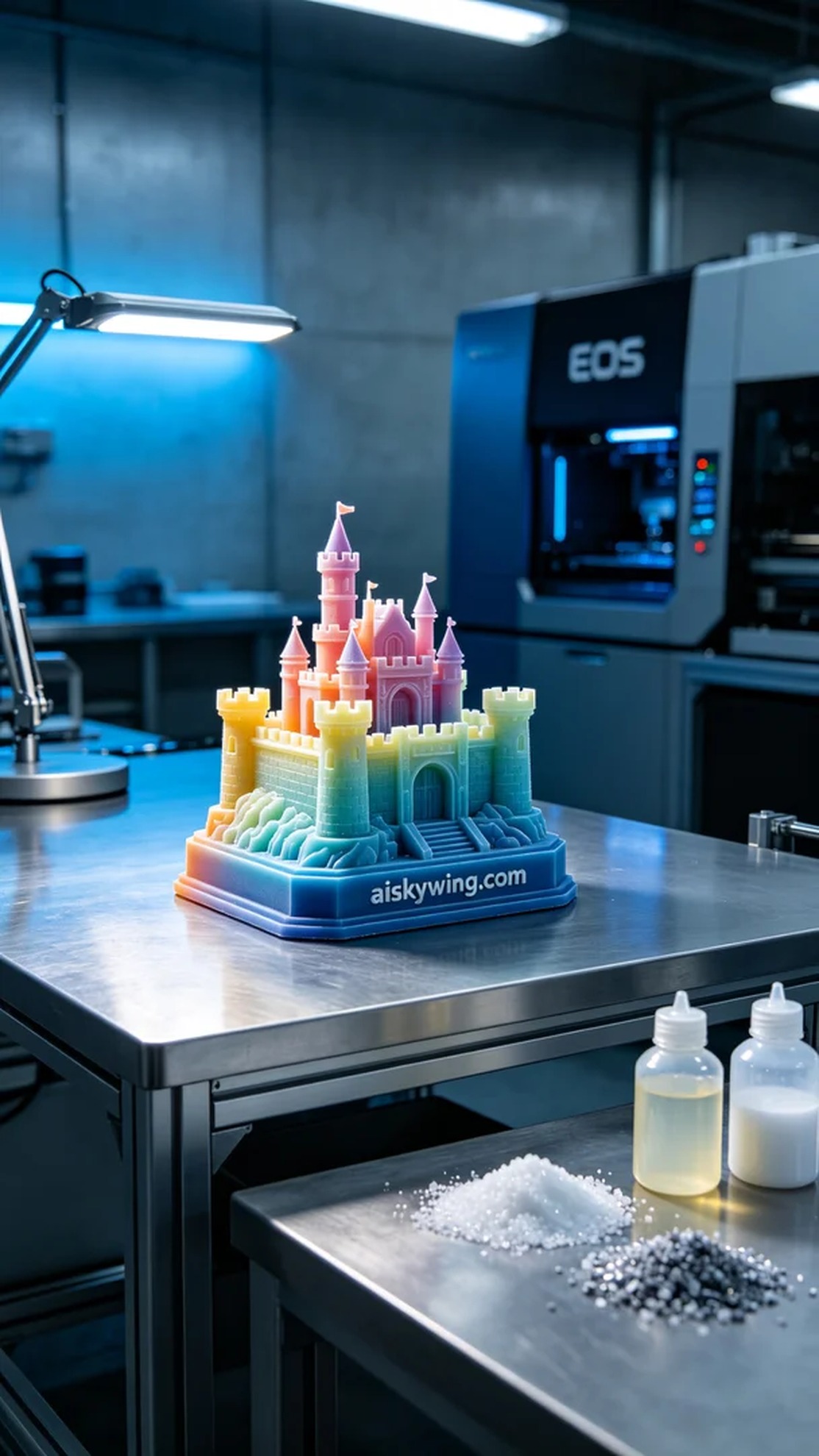 0451-Full-color 3D printed castle model - Aiskywing Industrial 3D Printing Showcase