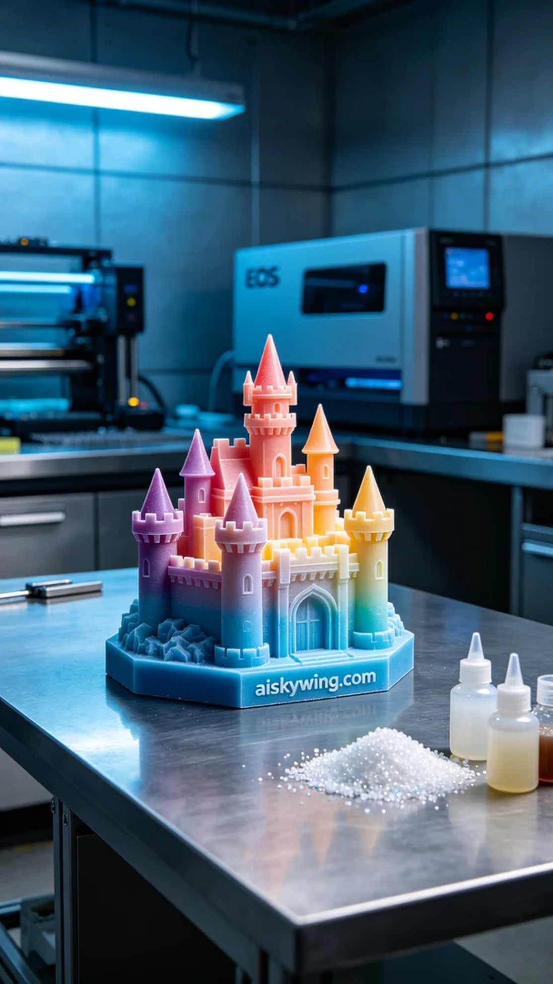 0451-Full-color 3D printed castle model - Aiskywing Industrial 3D Printing Showcase 内容图2 Zhongshan Skywing 3D Technology Co.,LTD | 中山市天翼三维科技有限公司 0451-Full-color 3D printed castle model - Aiskywing Industrial 3D Printing Showcase 全彩3DP-彩色模型 (FC-3DP) 图2张