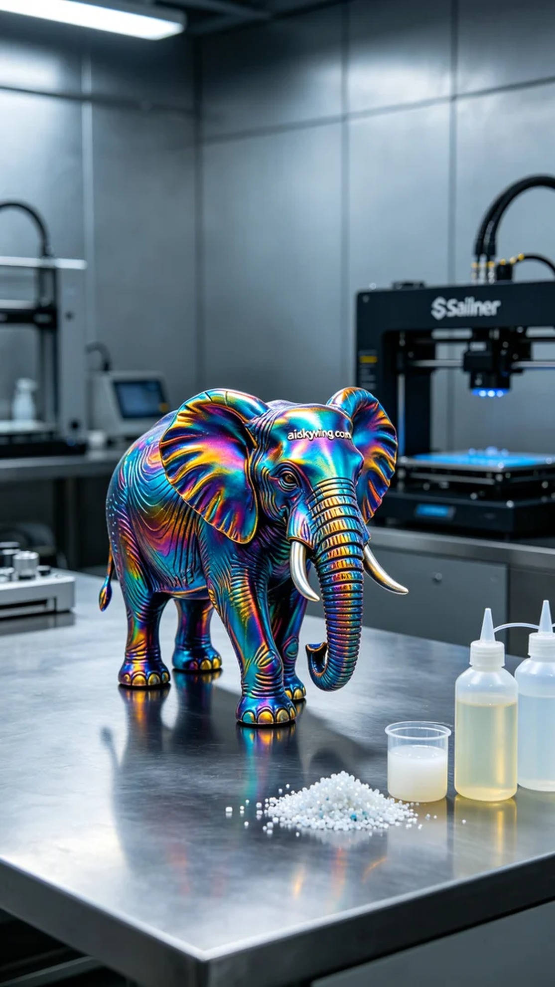 1066-Full-color 3D printed elephant model - Aiskywing Industrial 3D Printing Showcase