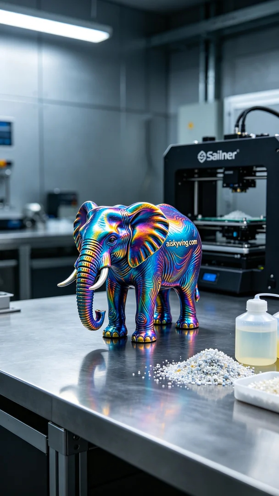 1066-Full-color 3D printed elephant model - Aiskywing Industrial 3D Printing Showcase 内容图4 Zhongshan Skywing 3D Technology Co.,LTD | 中山市天翼三维科技有限公司 1066-Full-color 3D printed elephant model - Aiskywing Industrial 3D Printing Showcase 全彩3DP-彩色模型 (FC-3DP) 图4张