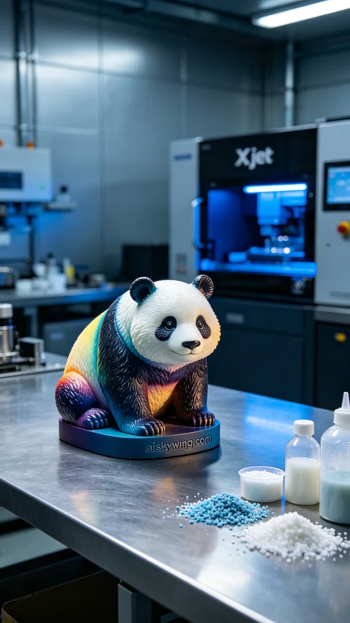 0766-Full-color 3D printed giant panda model - Aiskywing Industrial 3D Printing Showcase