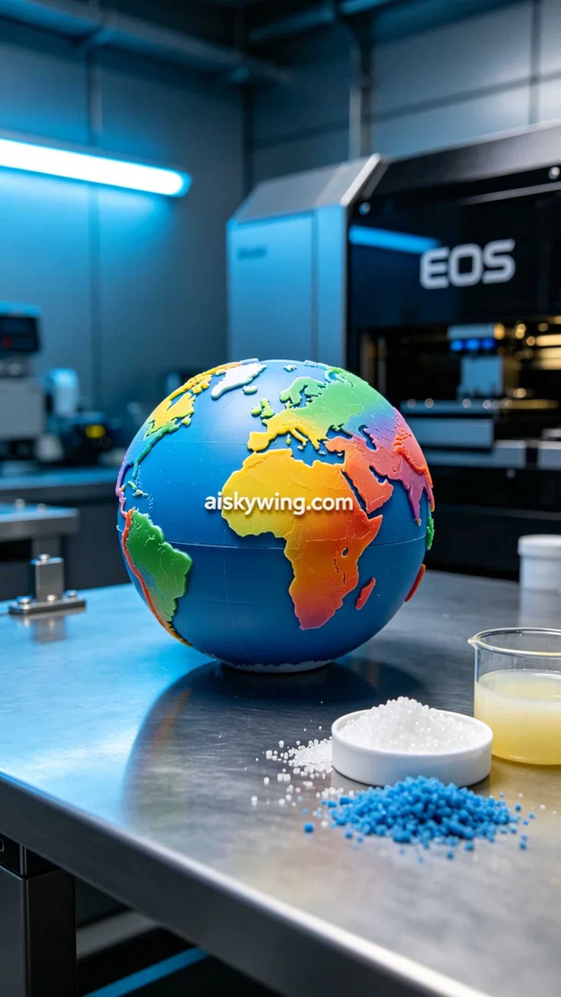 0448-Full-color 3D printed globe model - Aiskywing Industrial 3D Printing Showcase