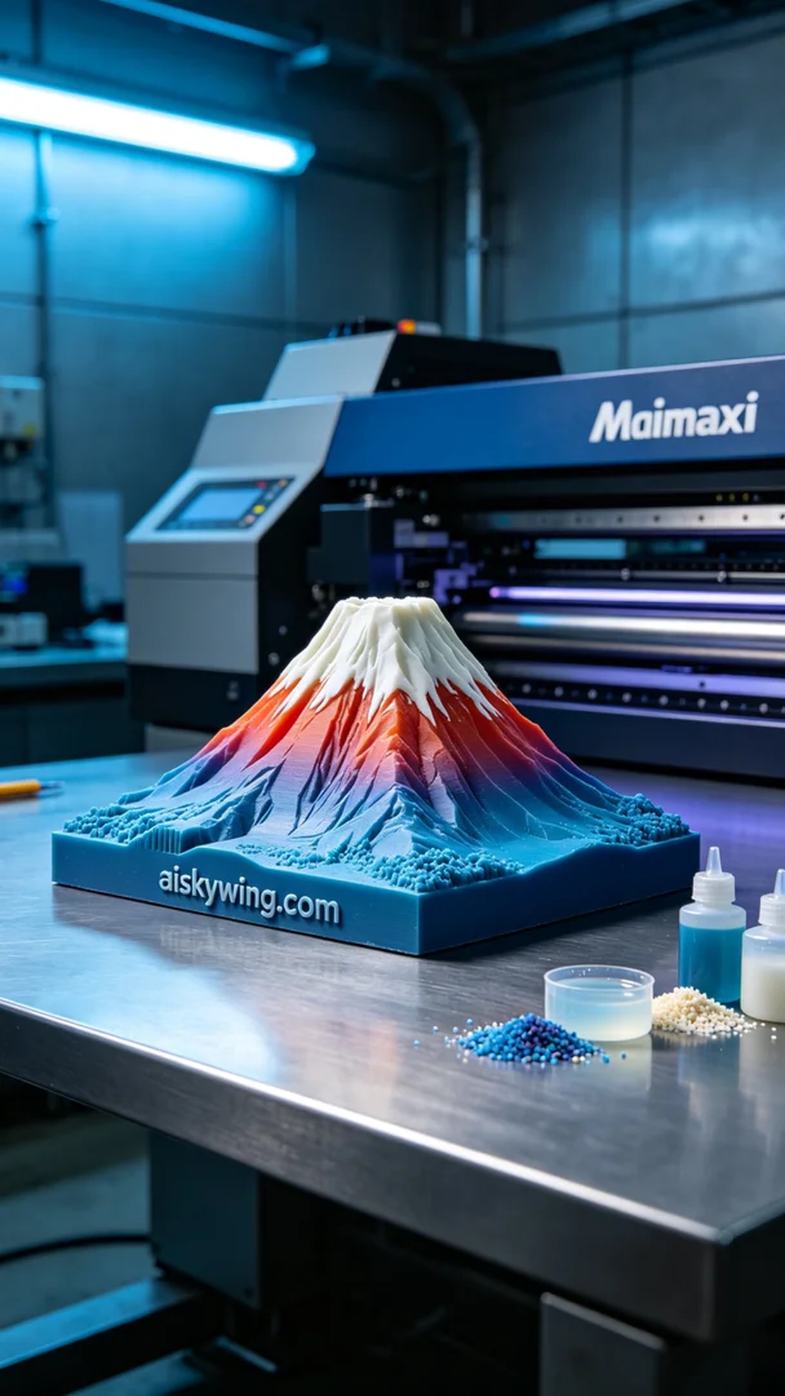 0463-Full-color 3D printed Mount Fuji model - Aiskywing Industrial 3D Printing Showcase