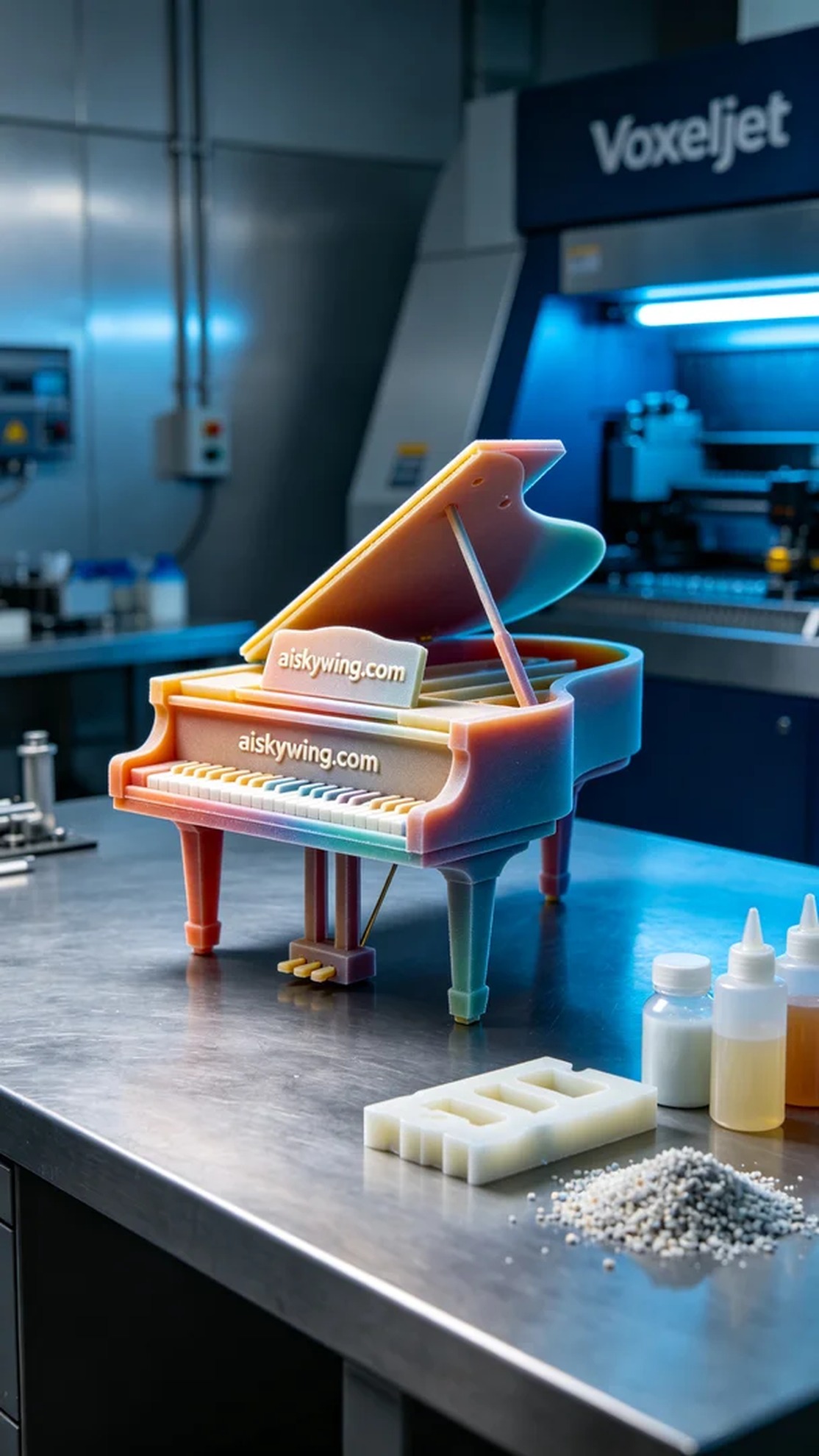0501-Full-color 3D printed piano model - Aiskywing Industrial 3D Printing Showcase 内容图4 Zhongshan Skywing 3D Technology Co.,LTD | 中山市天翼三维科技有限公司 0501-Full-color 3D printed piano model - Aiskywing Industrial 3D Printing Showcase 全彩3DP-彩色模型 (FC-3DP) 图4张
