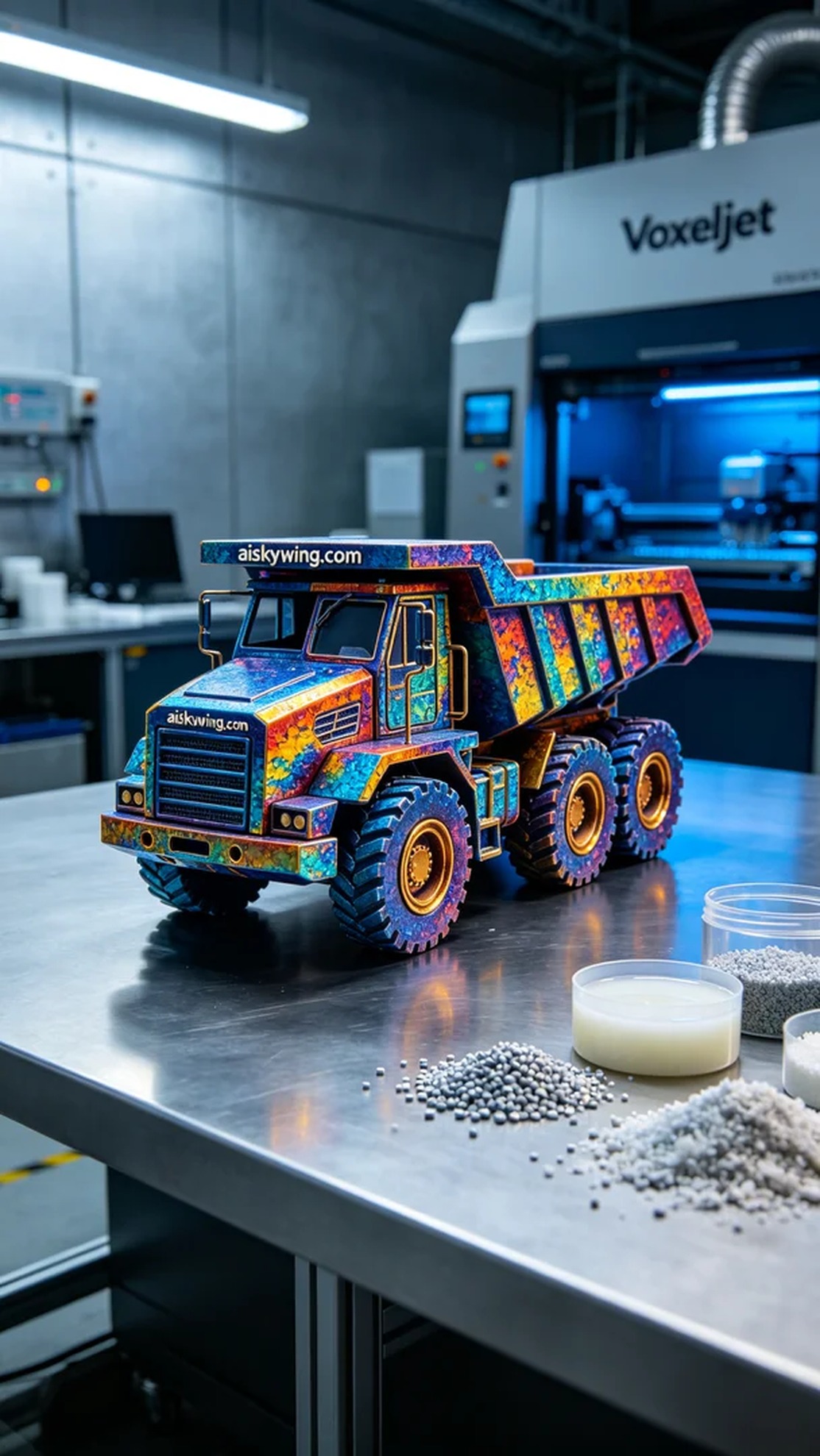 1069-Full-color 3D printed engineering vehicle model - Aiskywing Industrial 3D Printing Showcase 内容图2 Zhongshan Skywing 3D Technology Co.,LTD | 中山市天翼三维科技有限公司 1069-Full-color 3D printed engineering vehicle model - Aiskywing Industrial 3D Printing Showcase 全彩3DP-彩色模型 (FC-3DP) 图2张