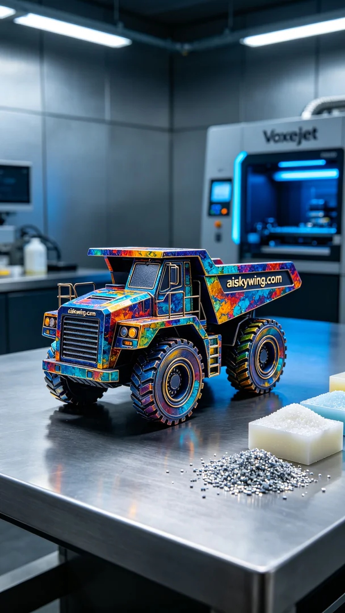 1069-Full-color 3D printed engineering vehicle model - Aiskywing Industrial 3D Printing Showcase 内容图3 Zhongshan Skywing 3D Technology Co.,LTD | 中山市天翼三维科技有限公司 1069-Full-color 3D printed engineering vehicle model - Aiskywing Industrial 3D Printing Showcase 全彩3DP-彩色模型 (FC-3DP) 图3张