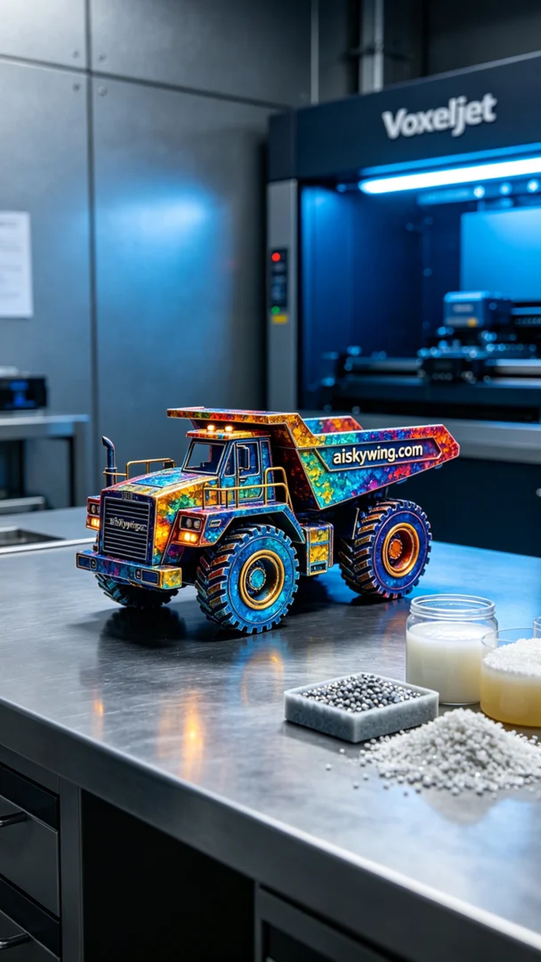1069-Full-color 3D printed engineering vehicle model - Aiskywing Industrial 3D Printing Showcase 内容图4 Zhongshan Skywing 3D Technology Co.,LTD | 中山市天翼三维科技有限公司 1069-Full-color 3D printed engineering vehicle model - Aiskywing Industrial 3D Printing Showcase 全彩3DP-彩色模型 (FC-3DP) 图4张