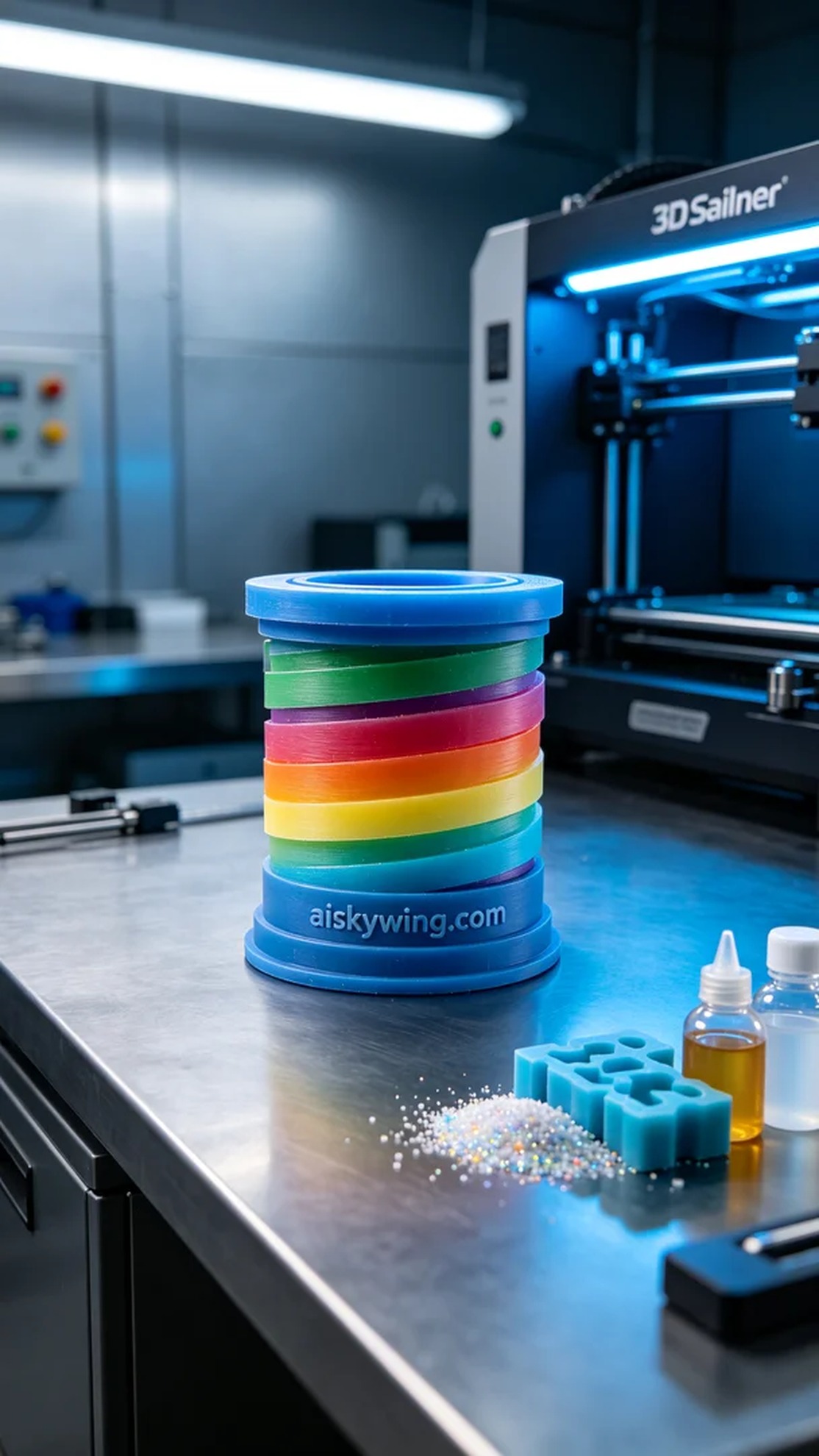 0505-Full-color 3D printed drum model - Aiskywing Industrial 3D Printing Showcase