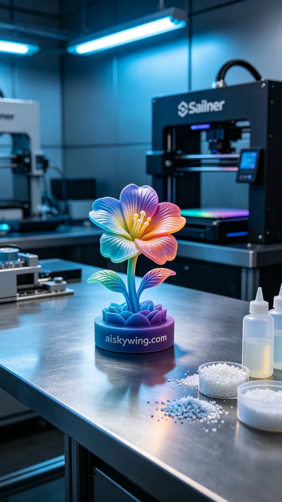 0490-Full-color 3D printed flower model - Aiskywing Industrial 3D Printing Showcase 内容图2 Zhongshan Skywing 3D Technology Co.,LTD | 中山市天翼三维科技有限公司 0490-Full-color 3D printed flower model - Aiskywing Industrial 3D Printing Showcase 全彩3DP-彩色模型 (FC-3DP) 图2张