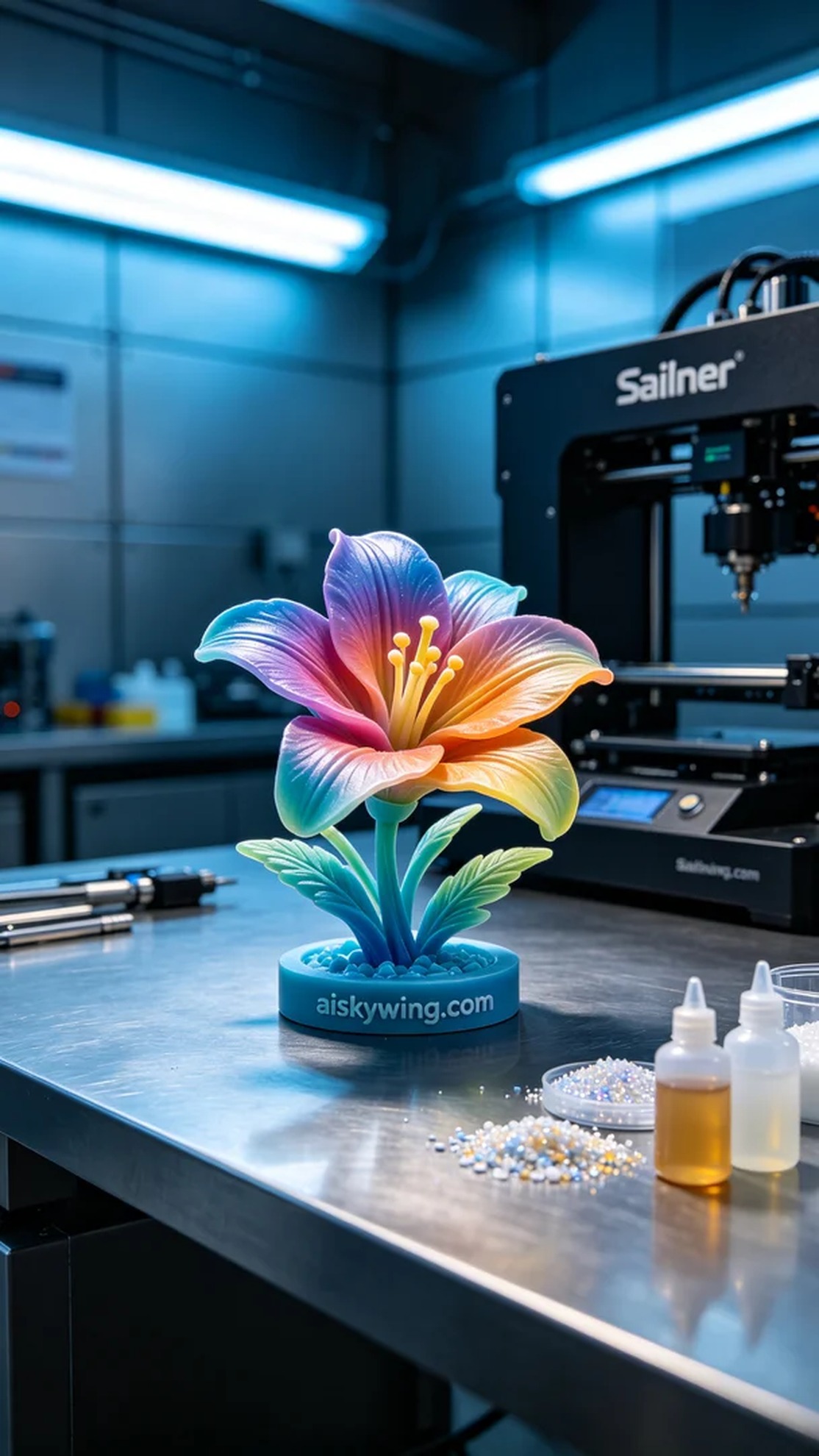 0490-Full-color 3D printed flower model - Aiskywing Industrial 3D Printing Showcase 内容图3 Zhongshan Skywing 3D Technology Co.,LTD | 中山市天翼三维科技有限公司 0490-Full-color 3D printed flower model - Aiskywing Industrial 3D Printing Showcase 全彩3DP-彩色模型 (FC-3DP) 图3张