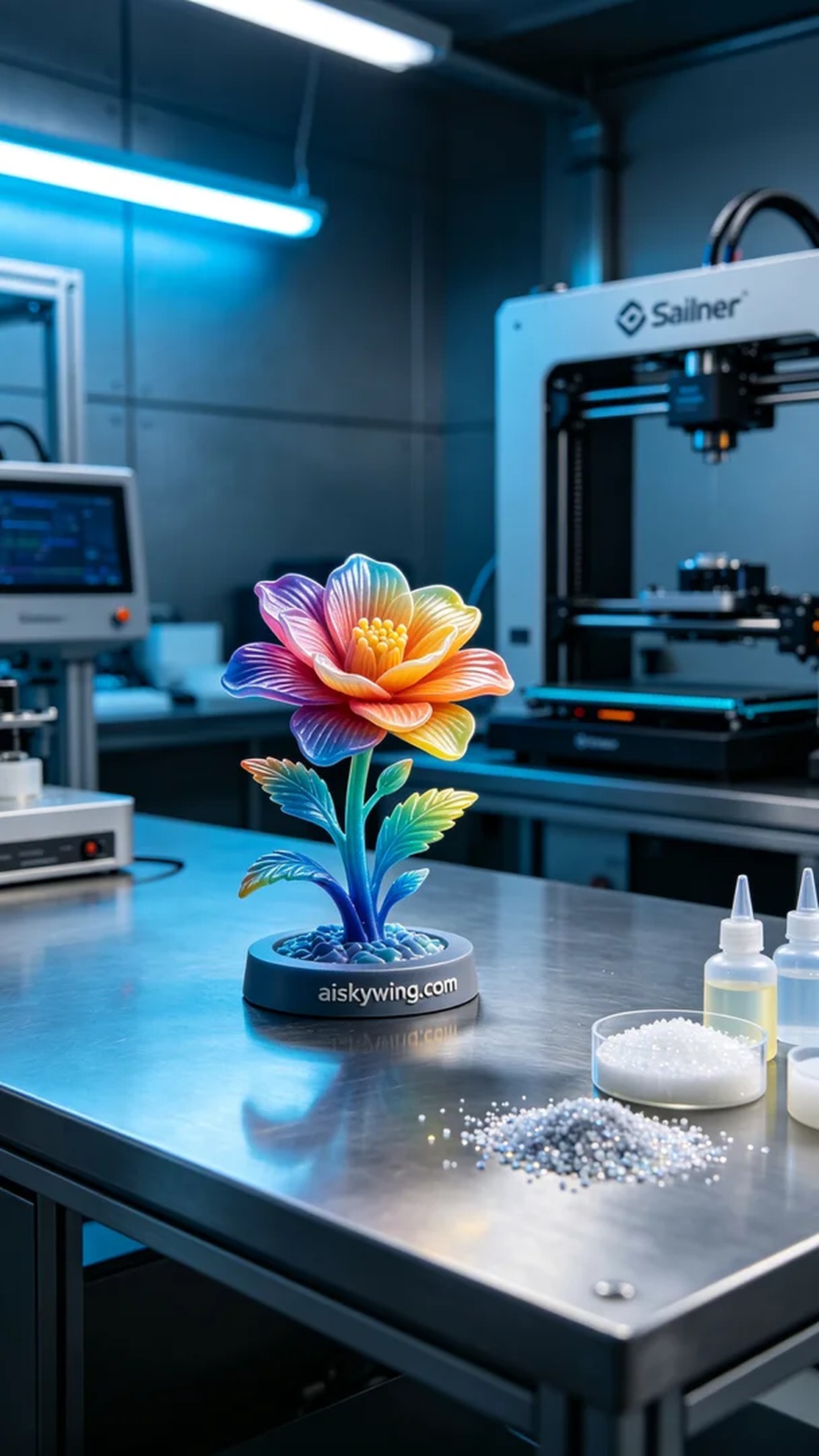 0490-Full-color 3D printed flower model - Aiskywing Industrial 3D Printing Showcase 内容图4 Zhongshan Skywing 3D Technology Co.,LTD | 中山市天翼三维科技有限公司 0490-Full-color 3D printed flower model - Aiskywing Industrial 3D Printing Showcase 全彩3DP-彩色模型 (FC-3DP) 图4张
