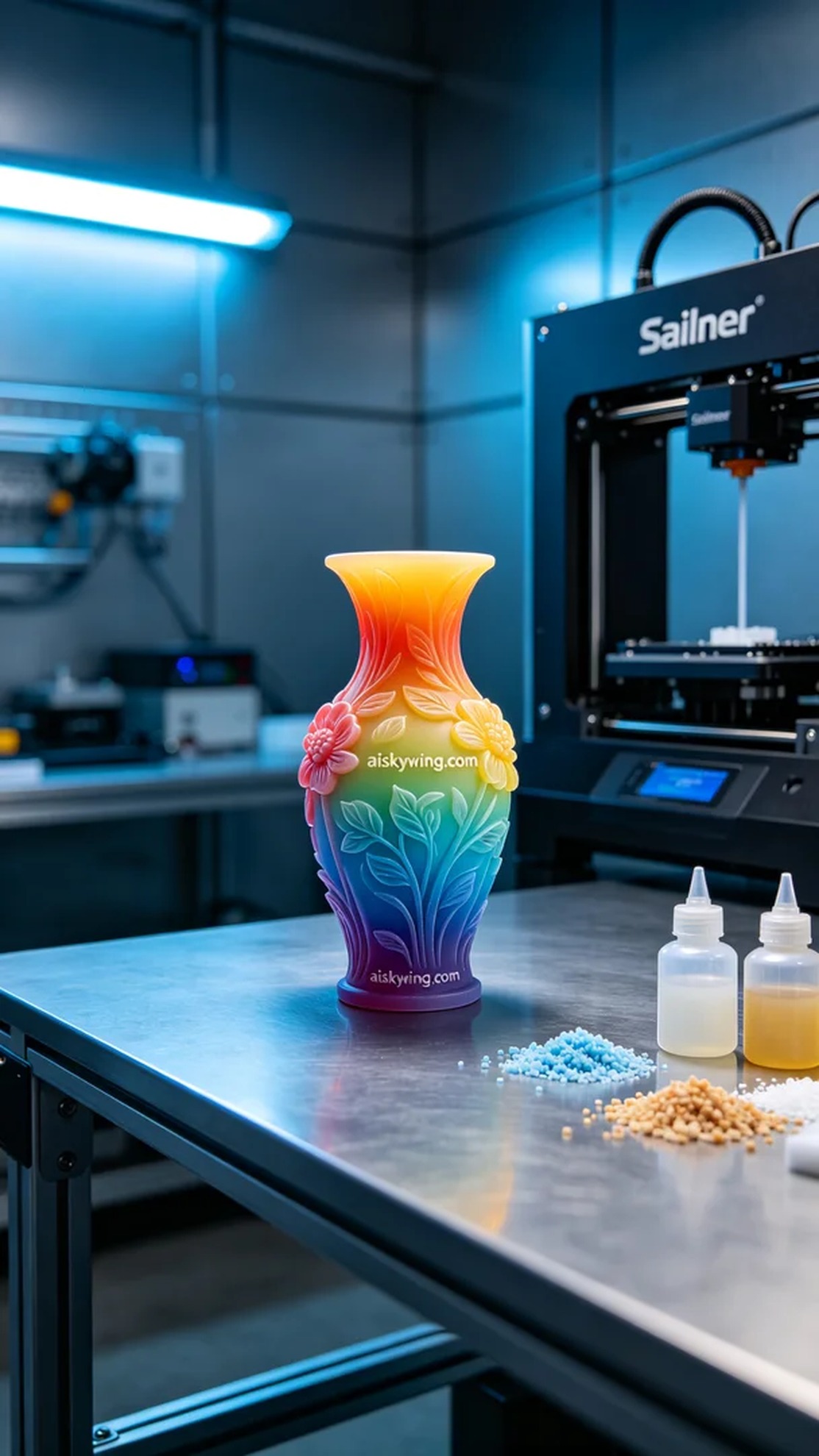 0491-Full-color 3D printed vase model - Aiskywing Industrial 3D Printing Showcase