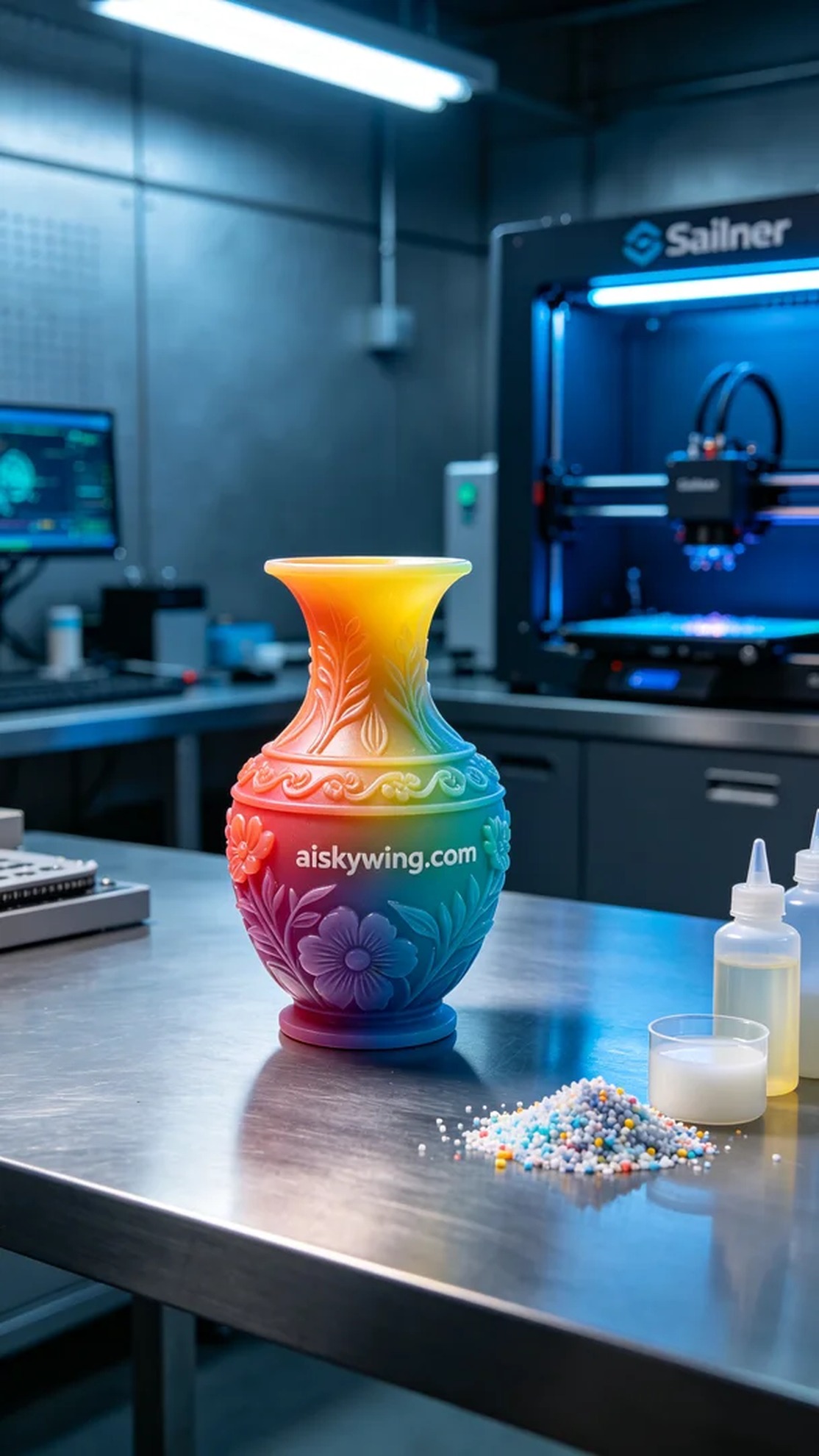 0491-Full-color 3D printed vase model - Aiskywing Industrial 3D Printing Showcase 内容图4 Zhongshan Skywing 3D Technology Co.,LTD | 中山市天翼三维科技有限公司 0491-Full-color 3D printed vase model - Aiskywing Industrial 3D Printing Showcase 全彩3DP-彩色模型 (FC-3DP) 图4张