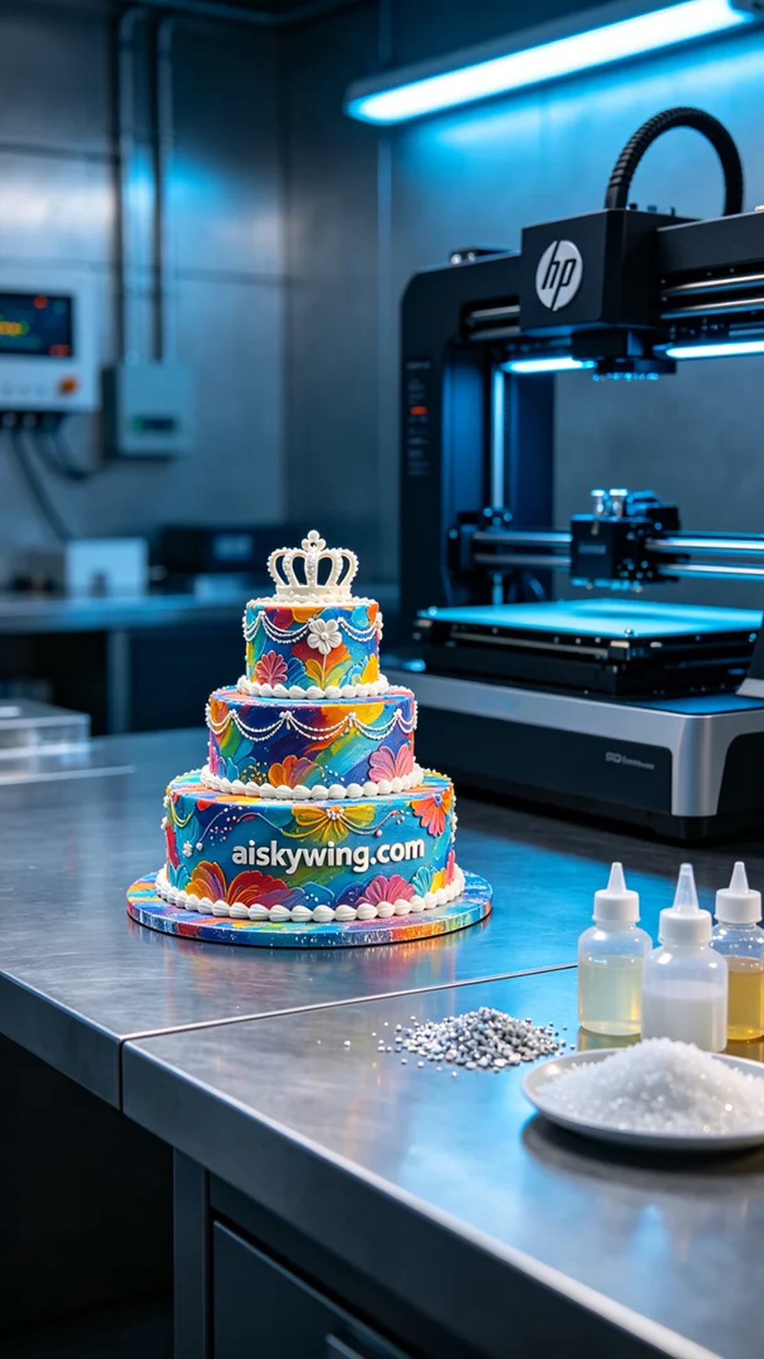 1067-Full-color 3D printed wedding cake model - Aiskywing Industrial 3D Printing Showcase 内容图4 Zhongshan Skywing 3D Technology Co.,LTD | 中山市天翼三维科技有限公司 1067-Full-color 3D printed wedding cake model - Aiskywing Industrial 3D Printing Showcase 全彩3DP-彩色模型 (FC-3DP) 图4张