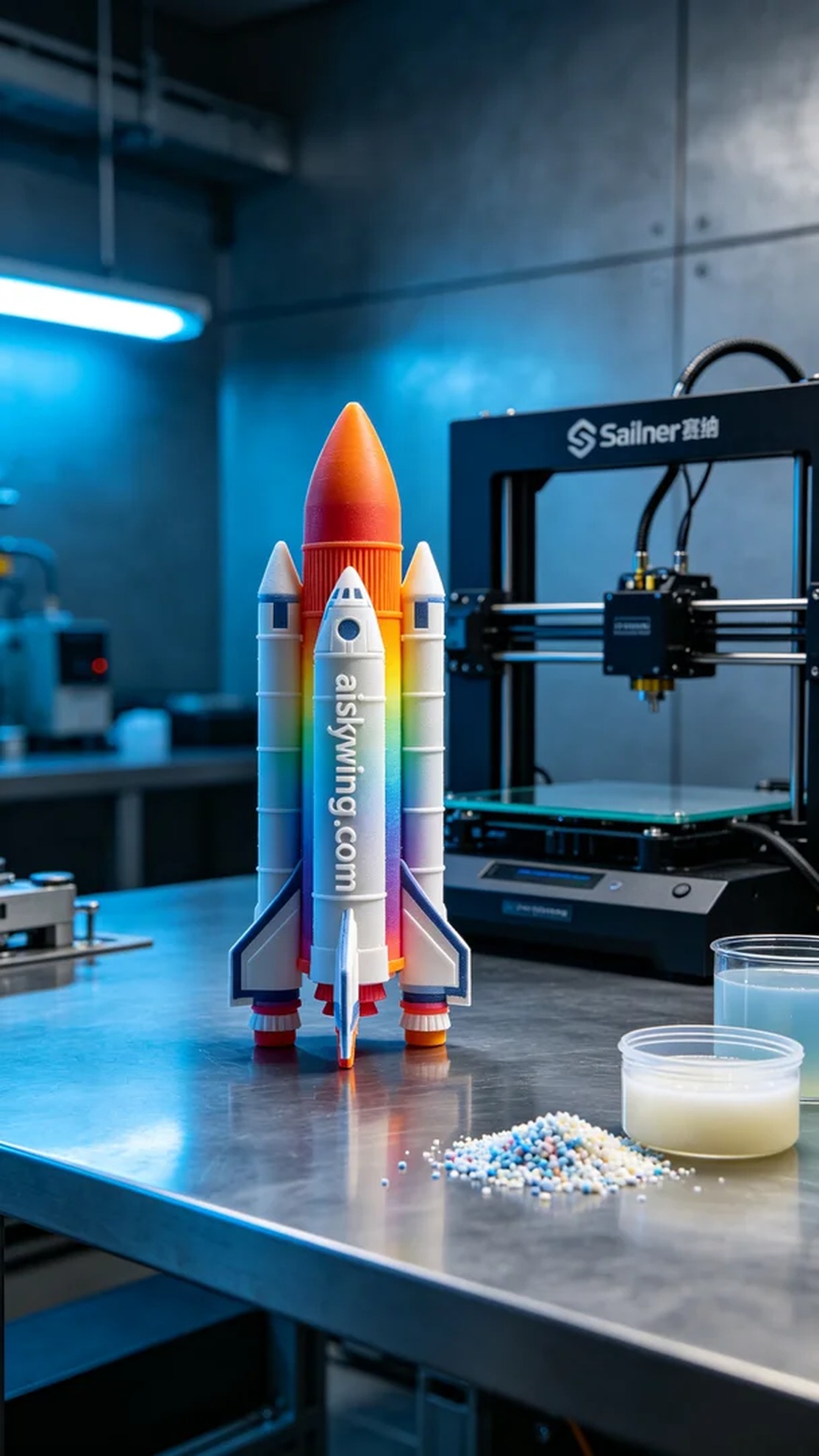 0479-Full-color 3D printed rocket model - Aiskywing Industrial 3D Printing Showcase 内容图3 Zhongshan Skywing 3D Technology Co.,LTD | 中山市天翼三维科技有限公司 0479-Full-color 3D printed rocket model - Aiskywing Industrial 3D Printing Showcase 全彩3DP-彩色模型 (FC-3DP) 图3张