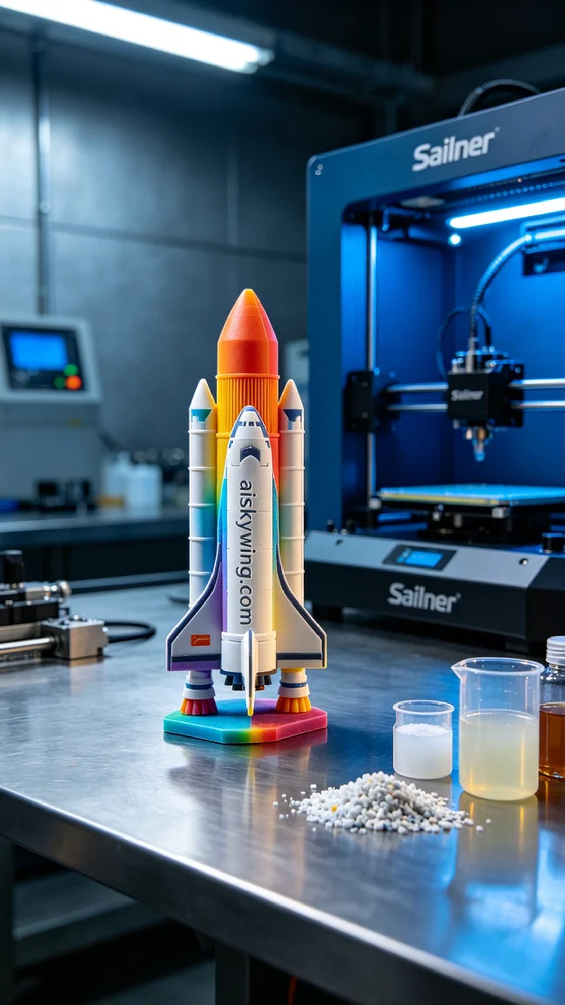 0479-Full-color 3D printed rocket model - Aiskywing Industrial 3D Printing Showcase 内容图4 Zhongshan Skywing 3D Technology Co.,LTD | 中山市天翼三维科技有限公司 0479-Full-color 3D printed rocket model - Aiskywing Industrial 3D Printing Showcase 全彩3DP-彩色模型 (FC-3DP) 图4张
