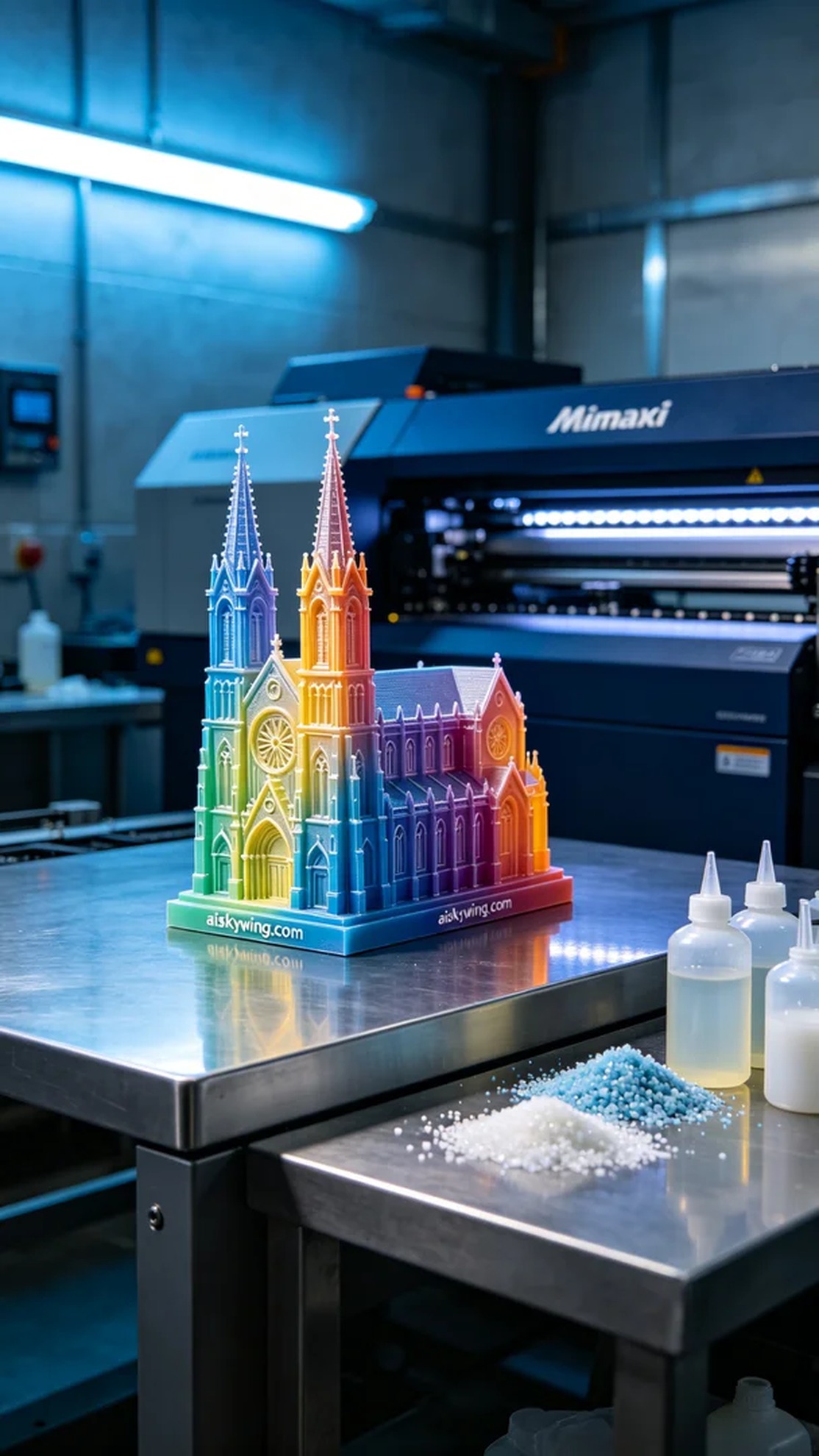 0469-Full-color 3D printed church model - Aiskywing Industrial 3D Printing Showcase