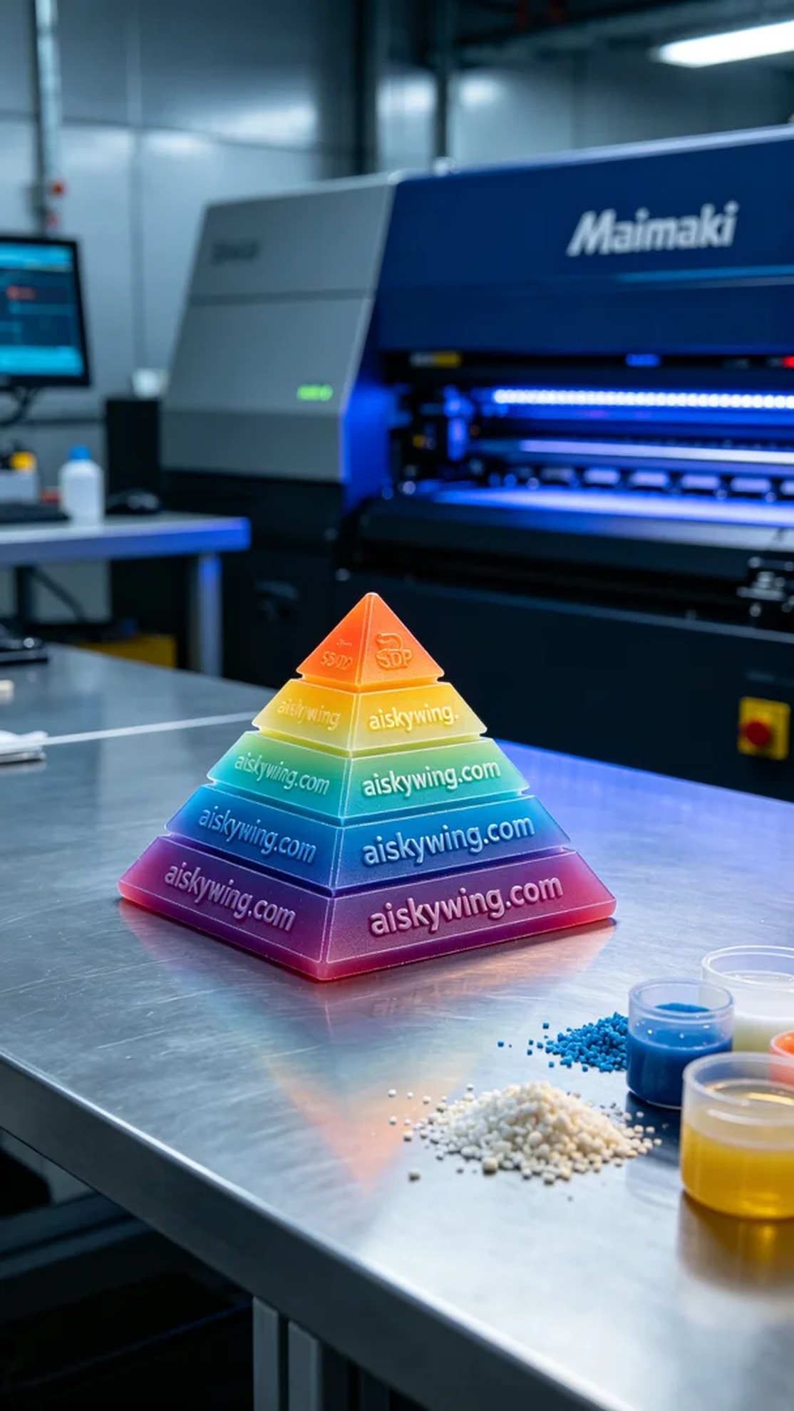 0500-Full-color 3D printed pyramid model - Aiskywing Industrial 3D Printing Showcase 内容图2 Zhongshan Skywing 3D Technology Co.,LTD | 中山市天翼三维科技有限公司 0500-Full-color 3D printed pyramid model - Aiskywing Industrial 3D Printing Showcase 全彩3DP-彩色模型 (FC-3DP) 图2张