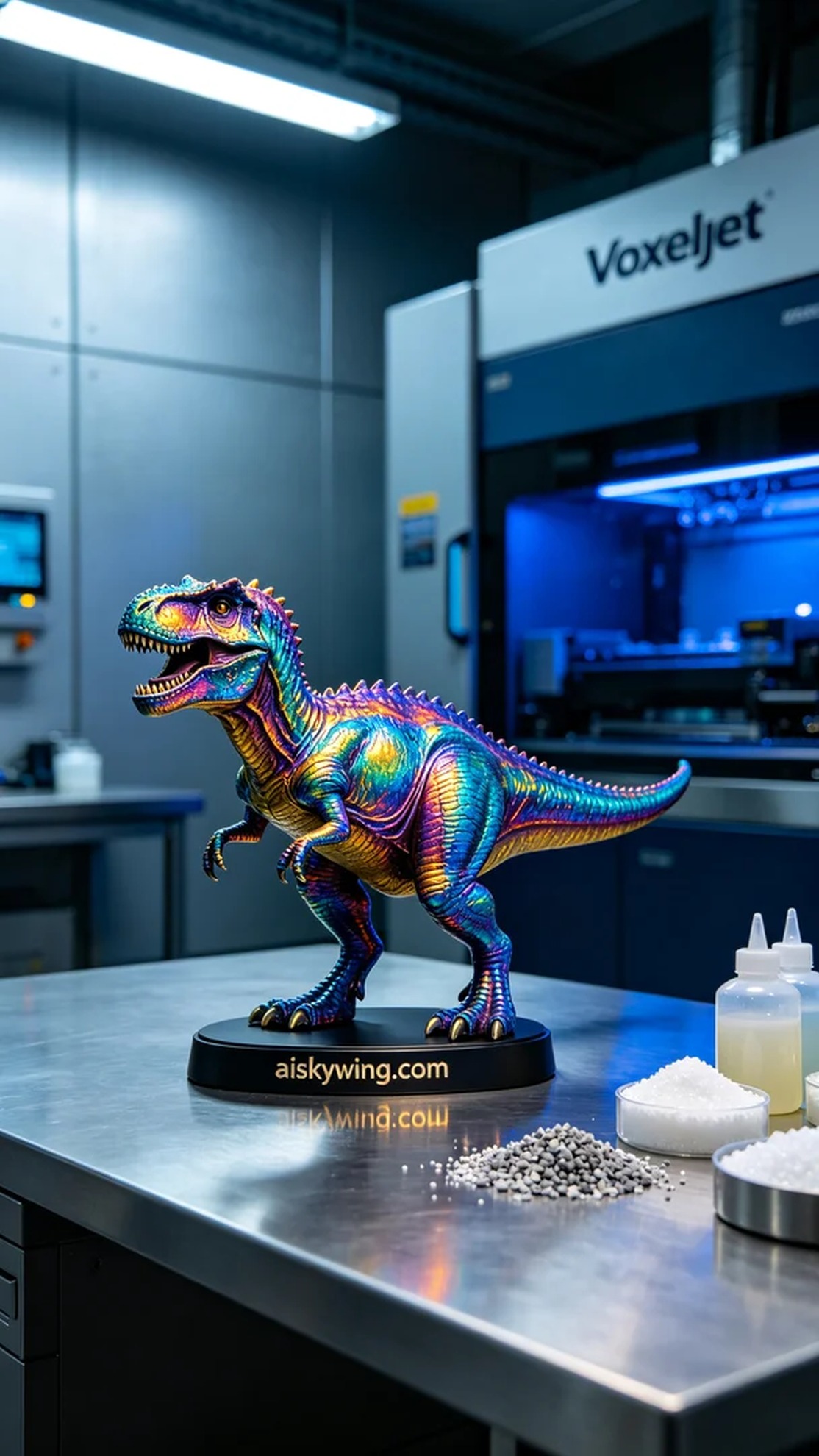 1072-Full-color 3D printed dinosaur model - Aiskywing Industrial 3D Printing Showcase