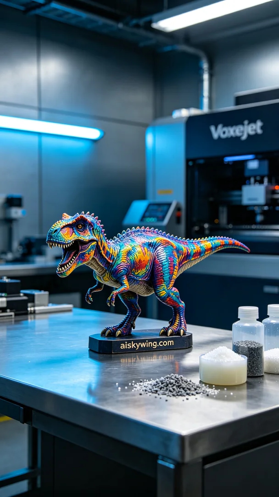 1072-Full-color 3D printed dinosaur model - Aiskywing Industrial 3D Printing Showcase 内容图2 Zhongshan Skywing 3D Technology Co.,LTD | 中山市天翼三维科技有限公司 1072-Full-color 3D printed dinosaur model - Aiskywing Industrial 3D Printing Showcase 全彩3DP-彩色模型 (FC-3DP) 图2张