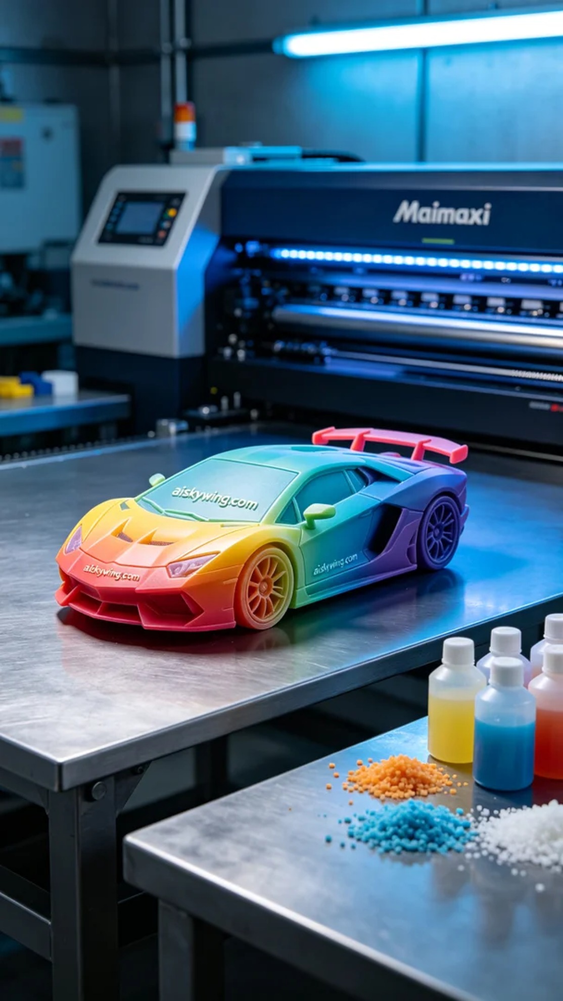 0475-Full-color 3D printed car model - Aiskywing Industrial 3D Printing Showcase