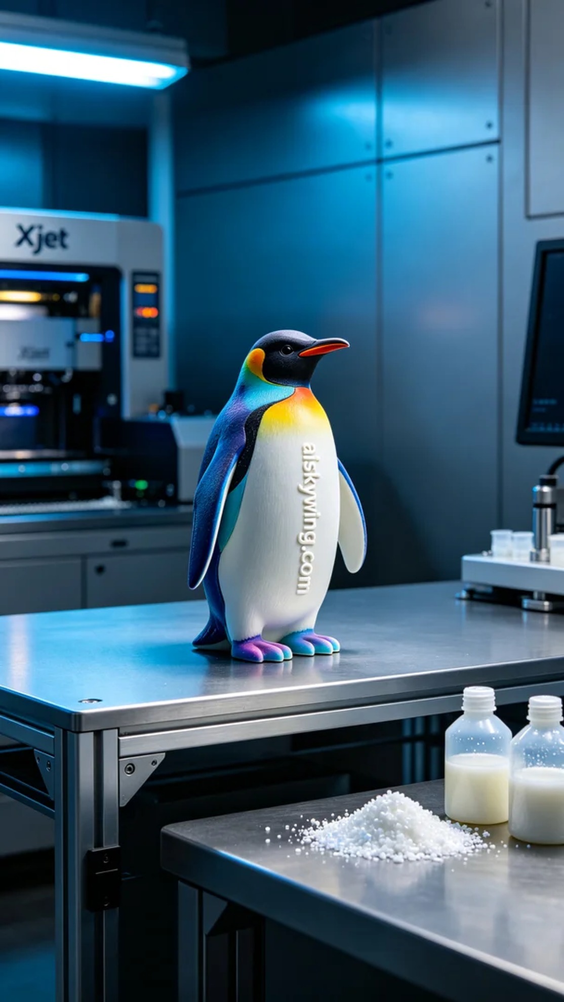 0761-Full-color 3D printed penguin model - Aiskywing Industrial 3D Printing Showcase