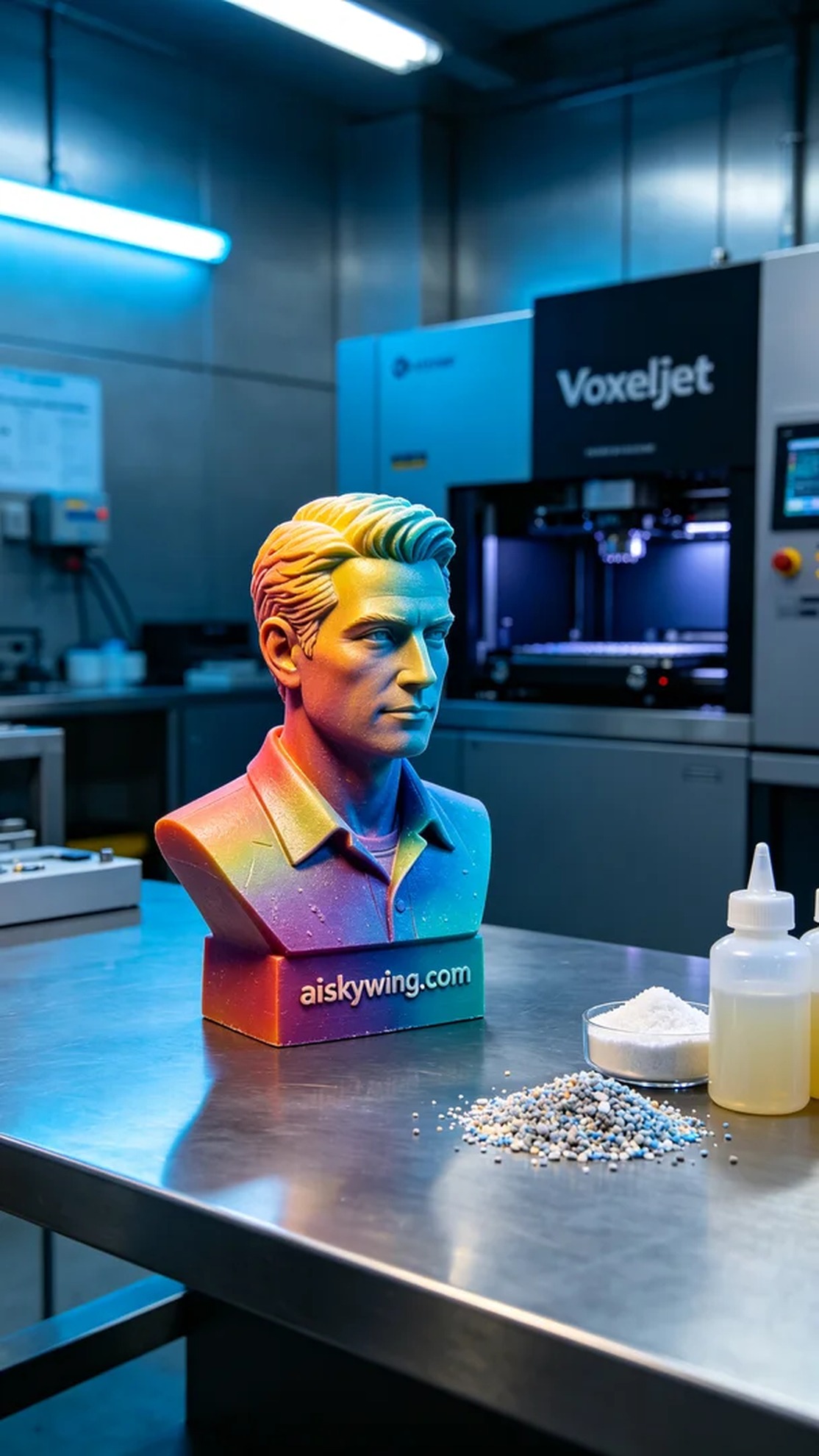0439-Full-color 3D printed portrait model - Aiskywing Industrial 3D Printing Showcase