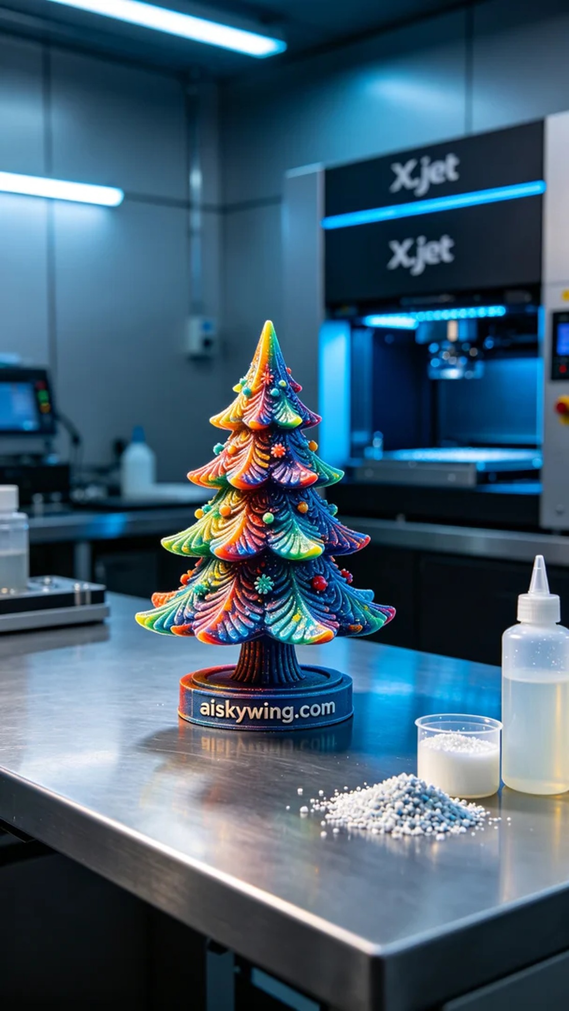 0446-Full-color 3D printed Christmas tree model - Aiskywing Industrial 3D Printing Showcase 内容图2 Zhongshan Skywing 3D Technology Co.,LTD | 中山市天翼三维科技有限公司 0446-Full-color 3D printed Christmas tree model - Aiskywing Industrial 3D Printing Showcase 全彩3DP-彩色模型 (FC-3DP) 图2张
