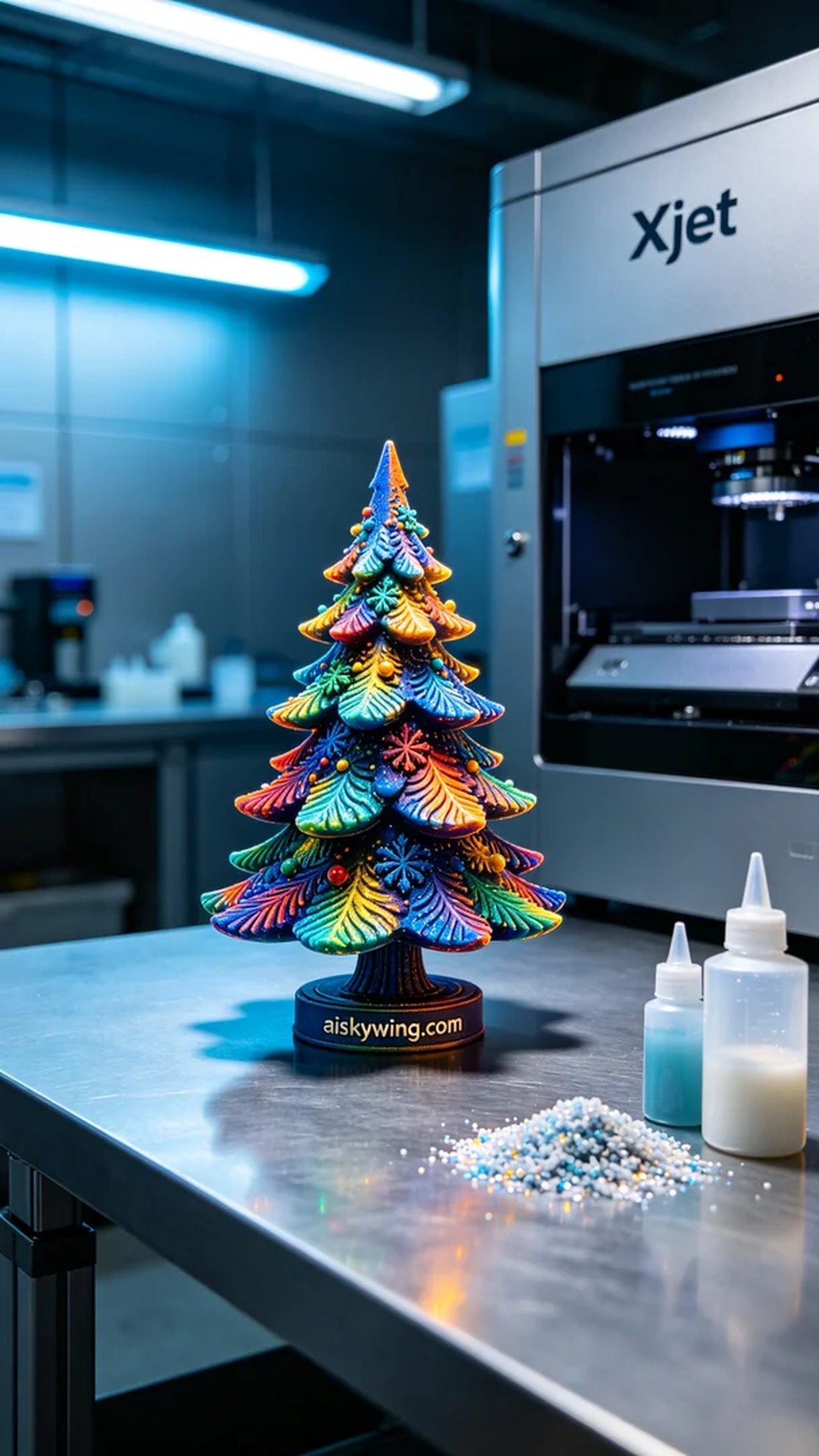 0446-Full-color 3D printed Christmas tree model - Aiskywing Industrial 3D Printing Showcase 内容图3 Zhongshan Skywing 3D Technology Co.,LTD | 中山市天翼三维科技有限公司 0446-Full-color 3D printed Christmas tree model - Aiskywing Industrial 3D Printing Showcase 全彩3DP-彩色模型 (FC-3DP) 图3张