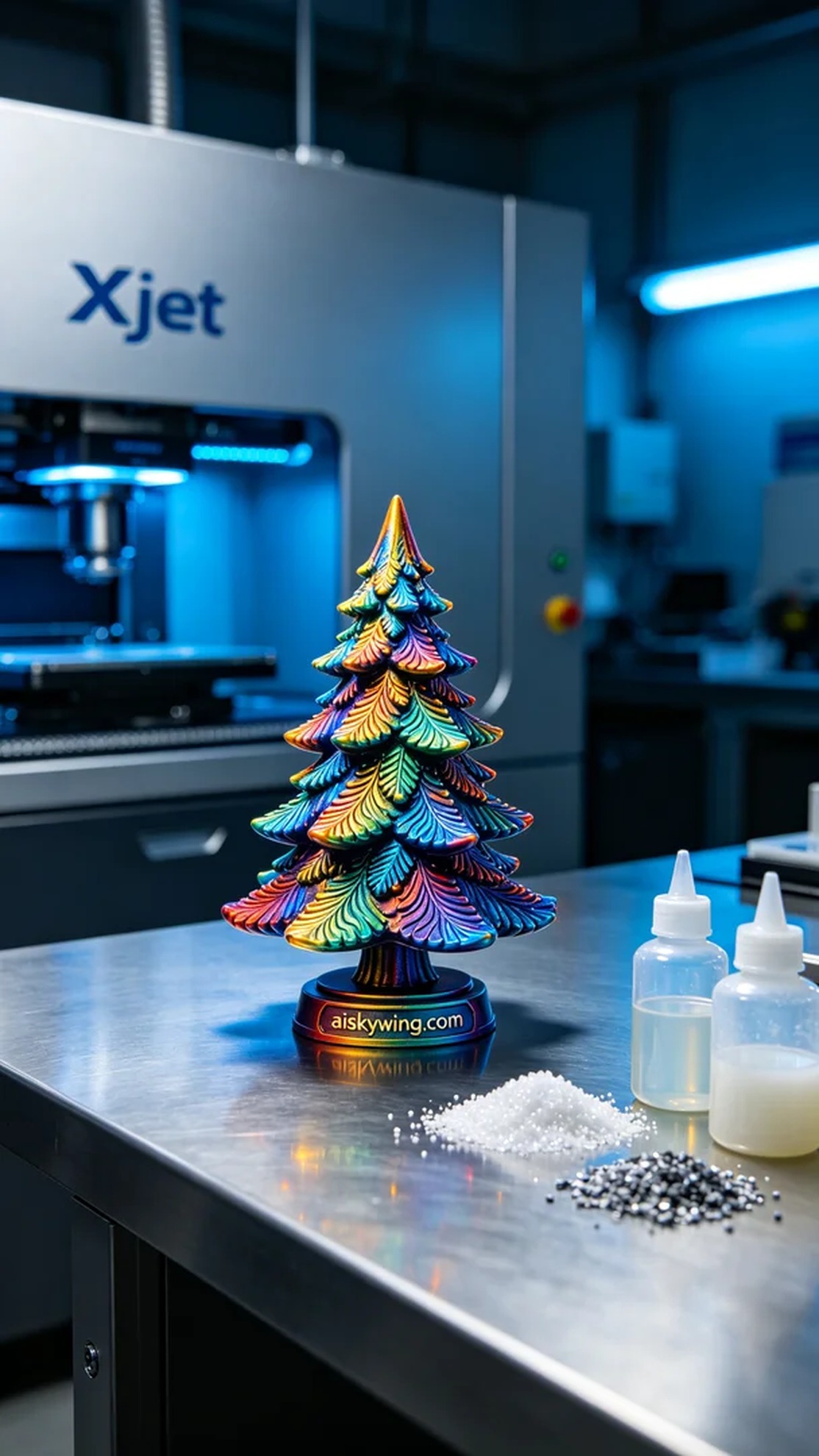 0446-Full-color 3D printed Christmas tree model - Aiskywing Industrial 3D Printing Showcase 内容图4 Zhongshan Skywing 3D Technology Co.,LTD | 中山市天翼三维科技有限公司 0446-Full-color 3D printed Christmas tree model - Aiskywing Industrial 3D Printing Showcase 全彩3DP-彩色模型 (FC-3DP) 图4张