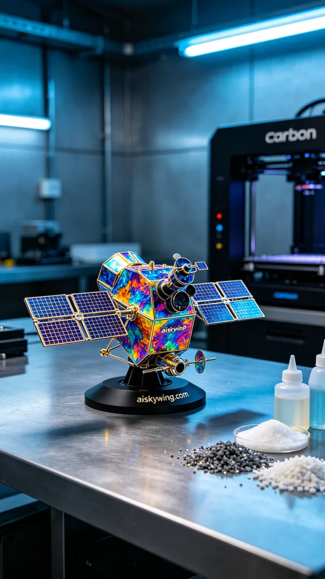0445-Full-color 3D printed satellite model - Aiskywing Industrial 3D Printing Showcase 内容图3 Zhongshan Skywing 3D Technology Co.,LTD | 中山市天翼三维科技有限公司 0445-Full-color 3D printed satellite model - Aiskywing Industrial 3D Printing Showcase 全彩3DP-彩色模型 (FC-3DP) 图3张