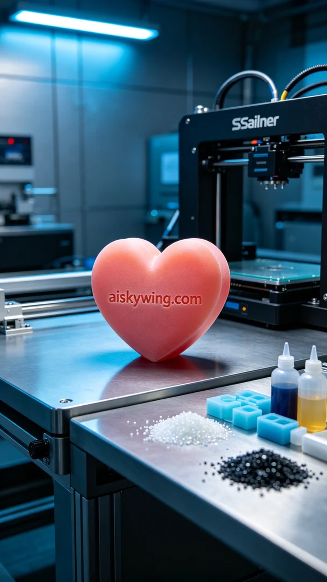 1071-Full-color 3D printed heart-shaped model - Aiskywing Industrial 3D Printing Showcase