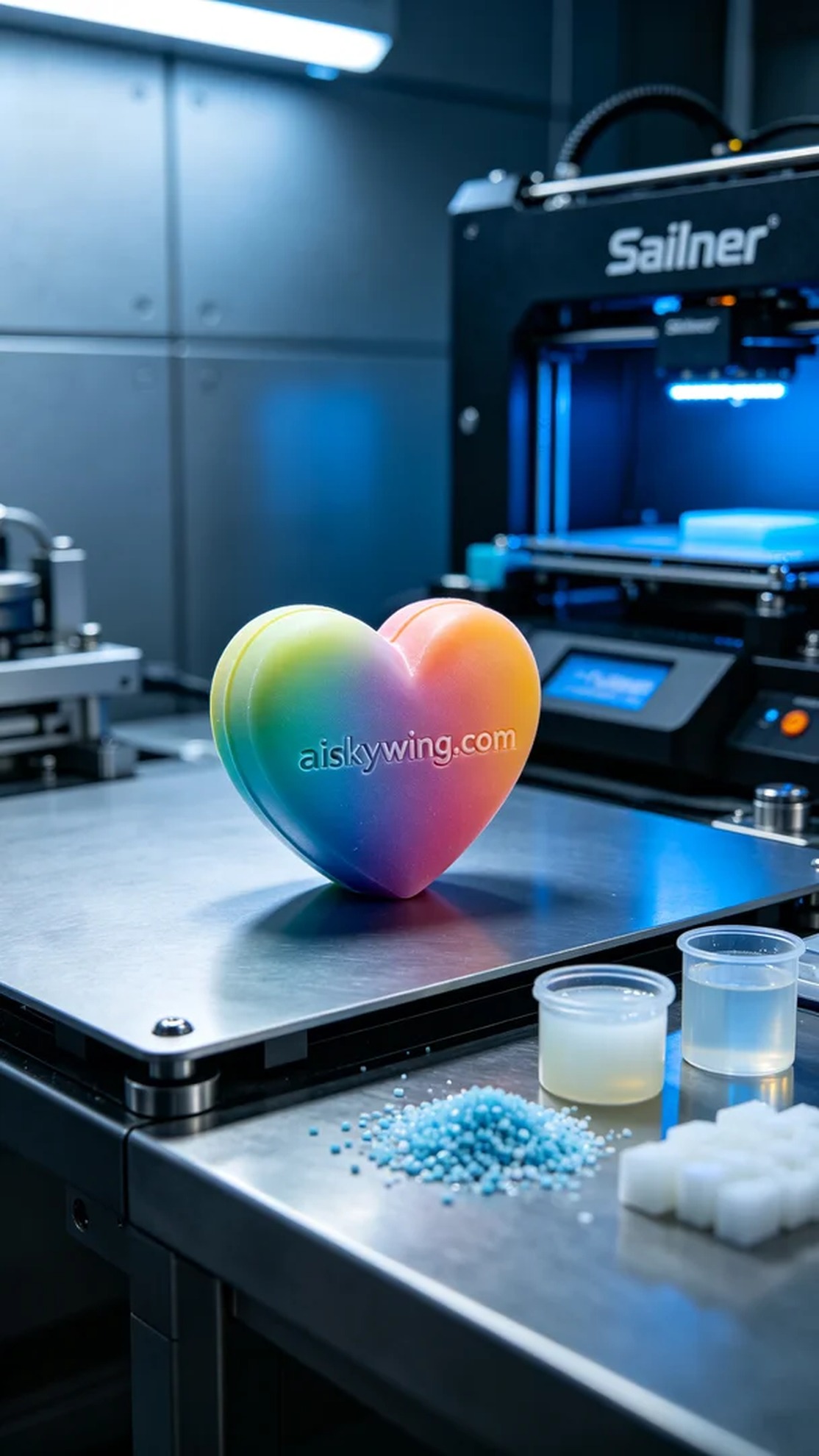 1071-Full-color 3D printed heart-shaped model - Aiskywing Industrial 3D Printing Showcase 内容图2 Zhongshan Skywing 3D Technology Co.,LTD | 中山市天翼三维科技有限公司 1071-Full-color 3D printed heart-shaped model - Aiskywing Industrial 3D Printing Showcase 全彩3DP-彩色模型 (FC-3DP) 图2张