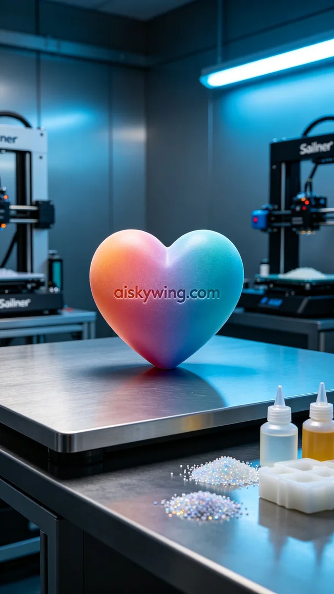1071-Full-color 3D printed heart-shaped model - Aiskywing Industrial 3D Printing Showcase 内容图3 Zhongshan Skywing 3D Technology Co.,LTD | 中山市天翼三维科技有限公司 1071-Full-color 3D printed heart-shaped model - Aiskywing Industrial 3D Printing Showcase 全彩3DP-彩色模型 (FC-3DP) 图3张