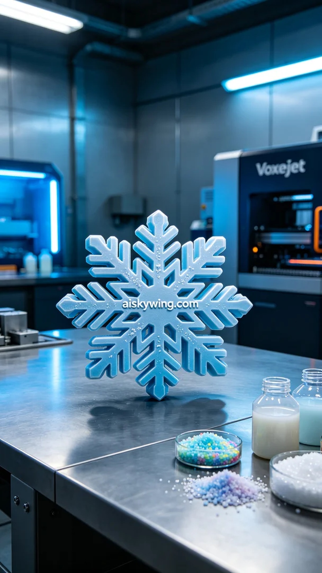 0502-Full-color 3D printed snowflake model - Aiskywing Industrial 3D Printing Showcase