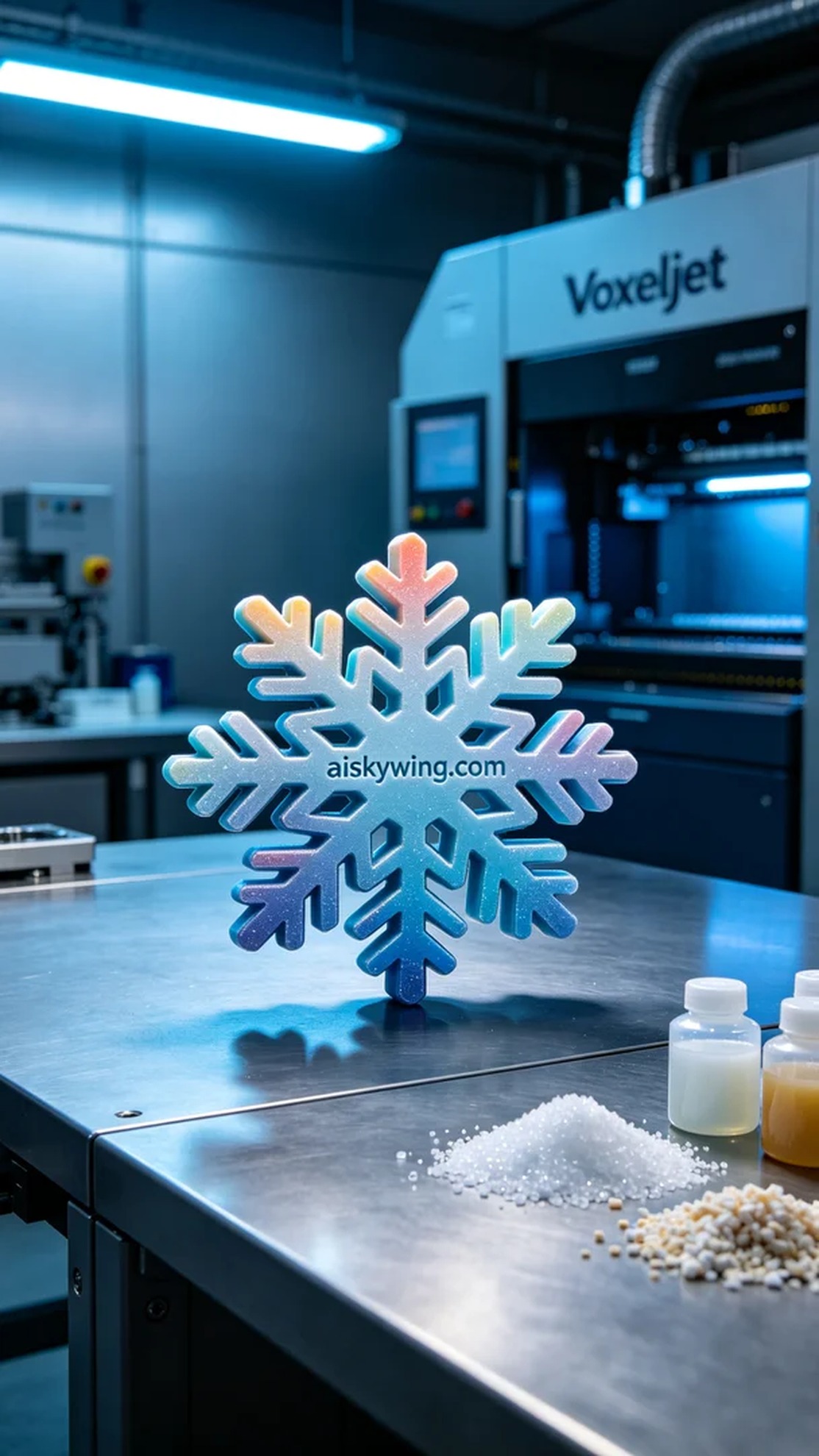 0502-Full-color 3D printed snowflake model - Aiskywing Industrial 3D Printing Showcase 内容图3 Zhongshan Skywing 3D Technology Co.,LTD | 中山市天翼三维科技有限公司 0502-Full-color 3D printed snowflake model - Aiskywing Industrial 3D Printing Showcase 全彩3DP-彩色模型 (FC-3DP) 图3张