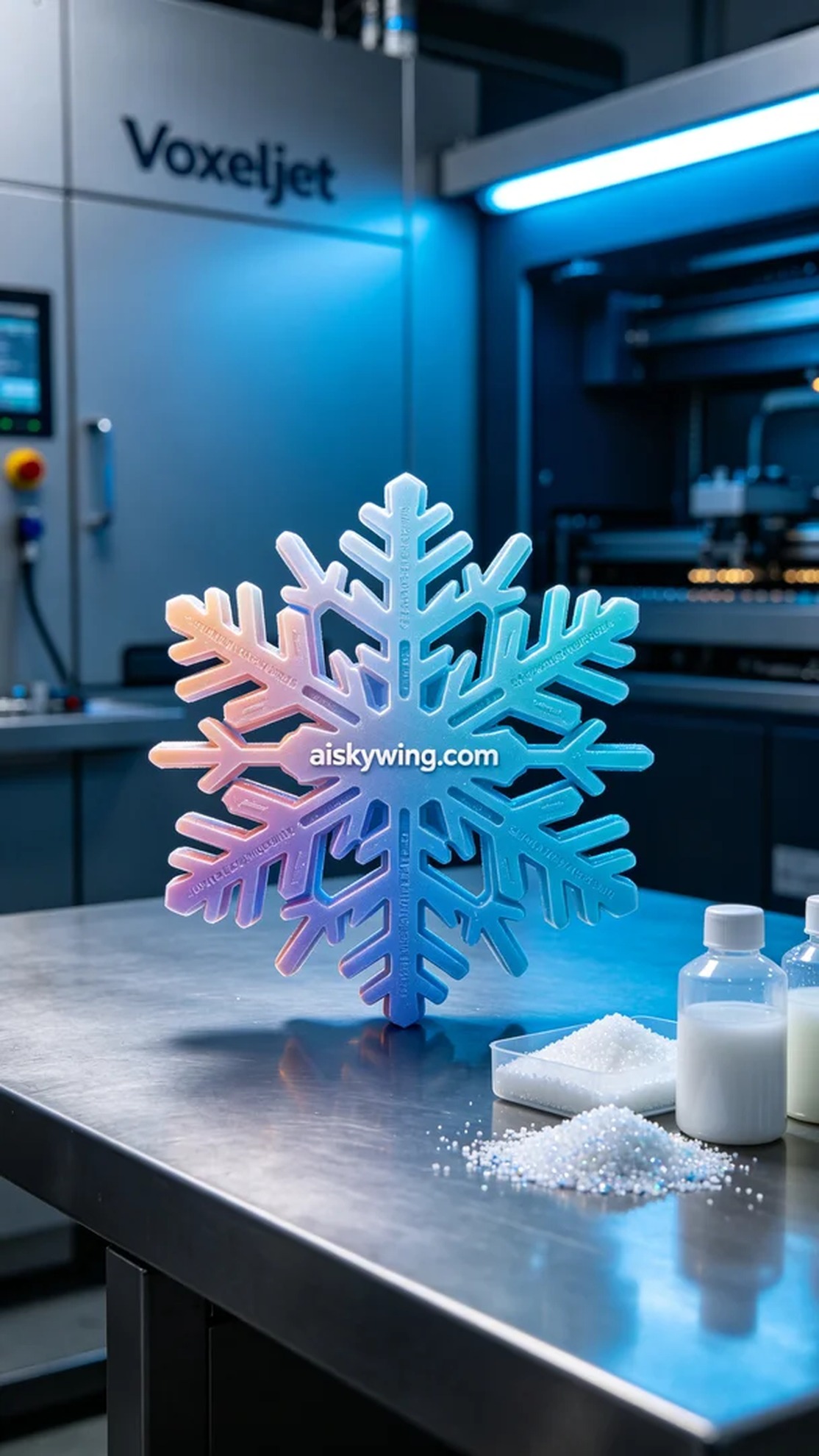 0502-Full-color 3D printed snowflake model - Aiskywing Industrial 3D Printing Showcase 内容图4 Zhongshan Skywing 3D Technology Co.,LTD | 中山市天翼三维科技有限公司 0502-Full-color 3D printed snowflake model - Aiskywing Industrial 3D Printing Showcase 全彩3DP-彩色模型 (FC-3DP) 图4张